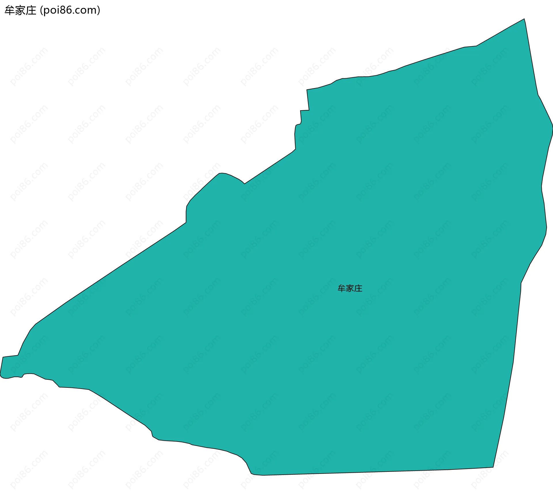 牟家庄边界地图