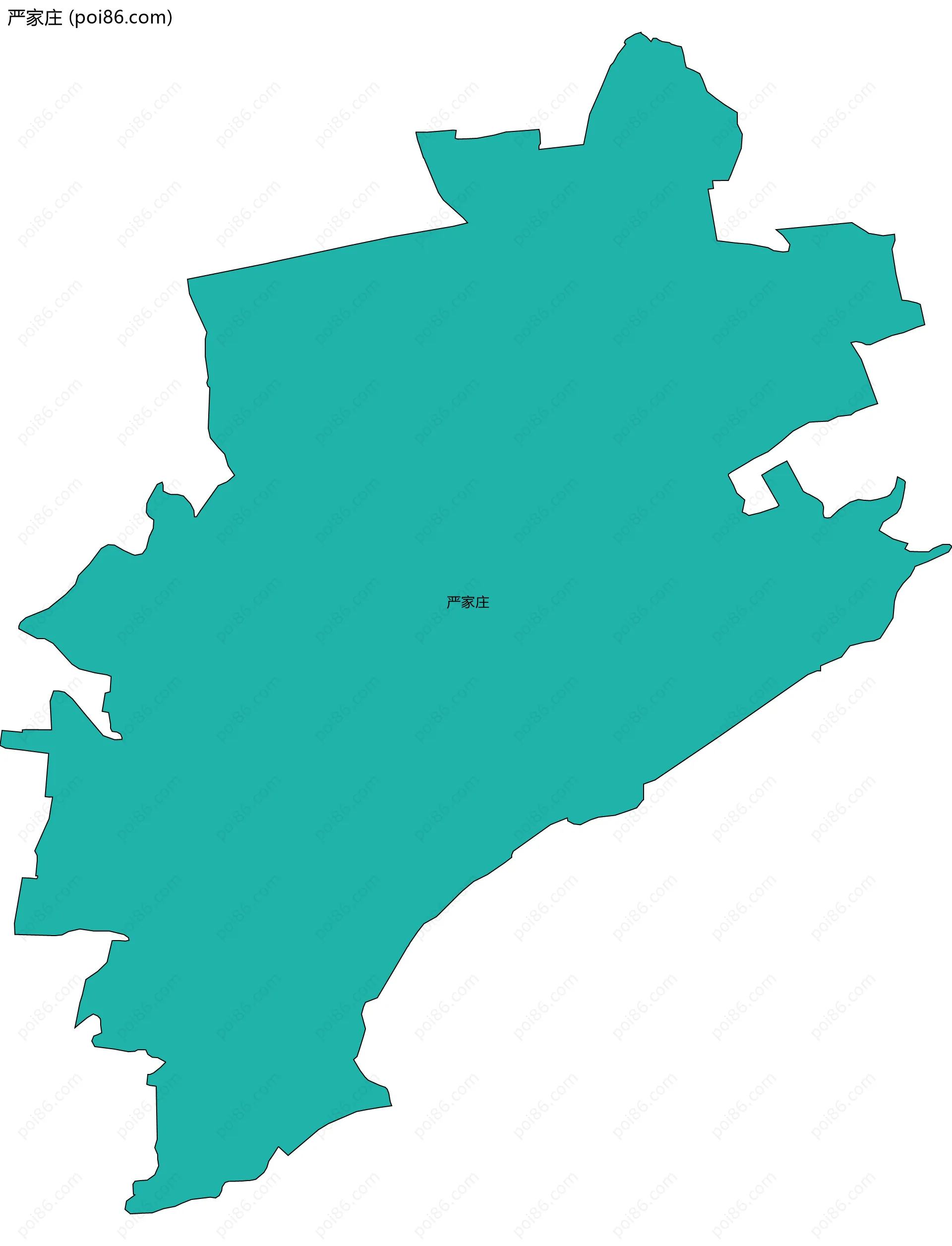 严家庄边界地图