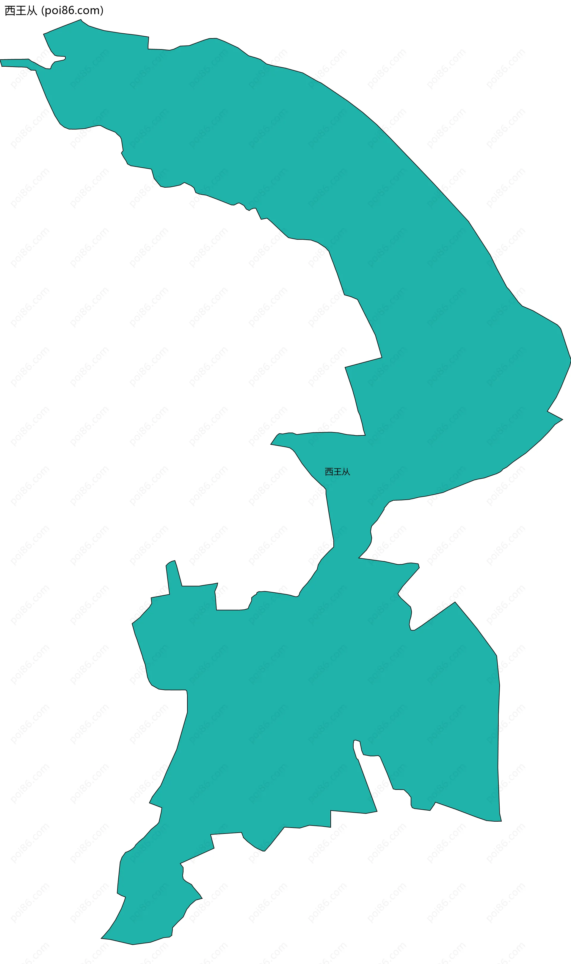 西王从边界地图