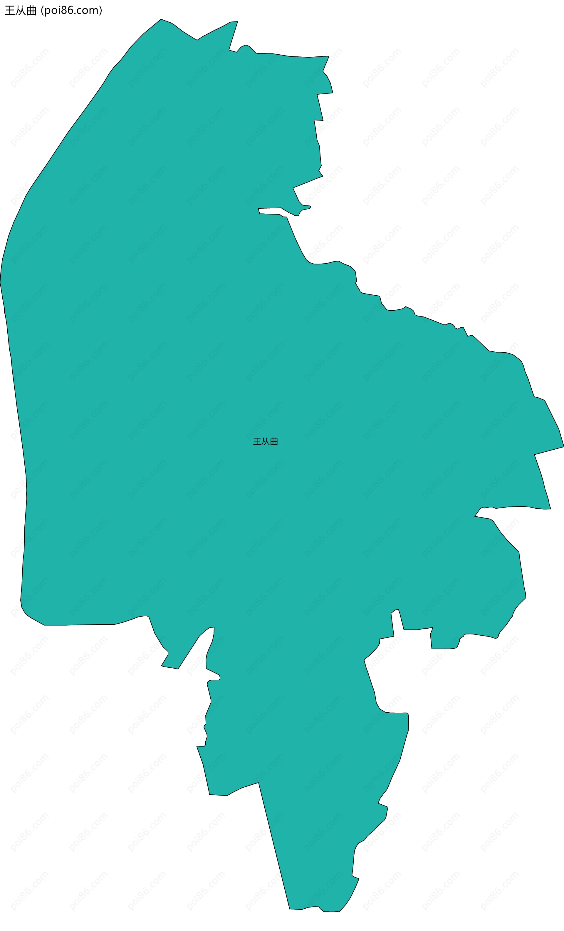 王从曲边界地图