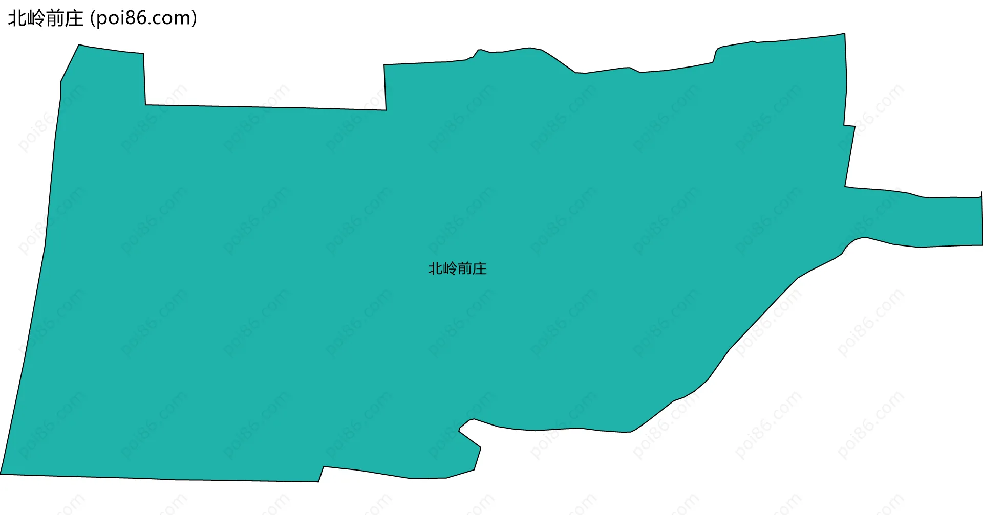 北岭前庄边界地图