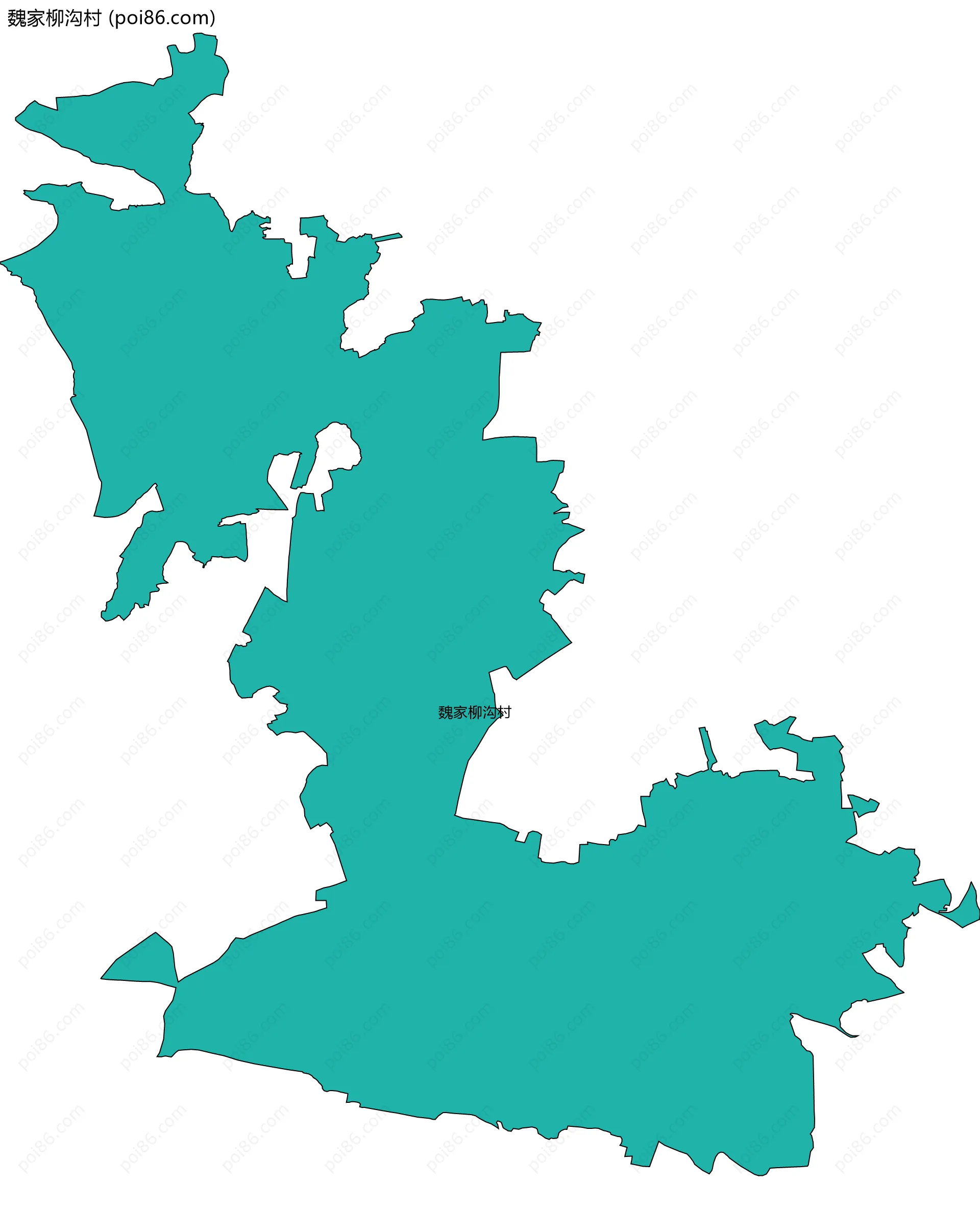 魏家柳沟村边界地图