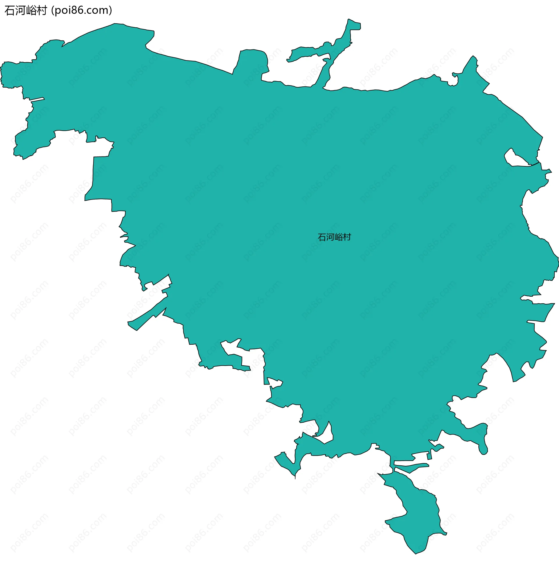 石河峪村边界地图