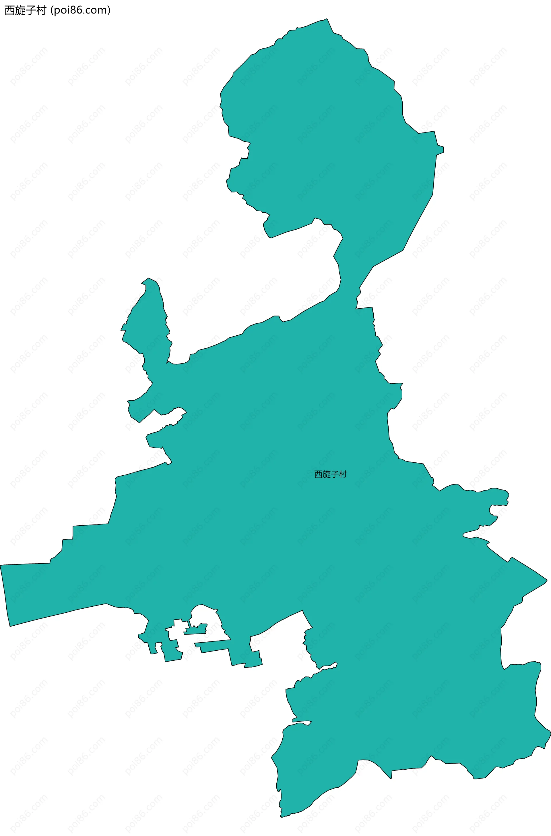 西旋子村边界地图