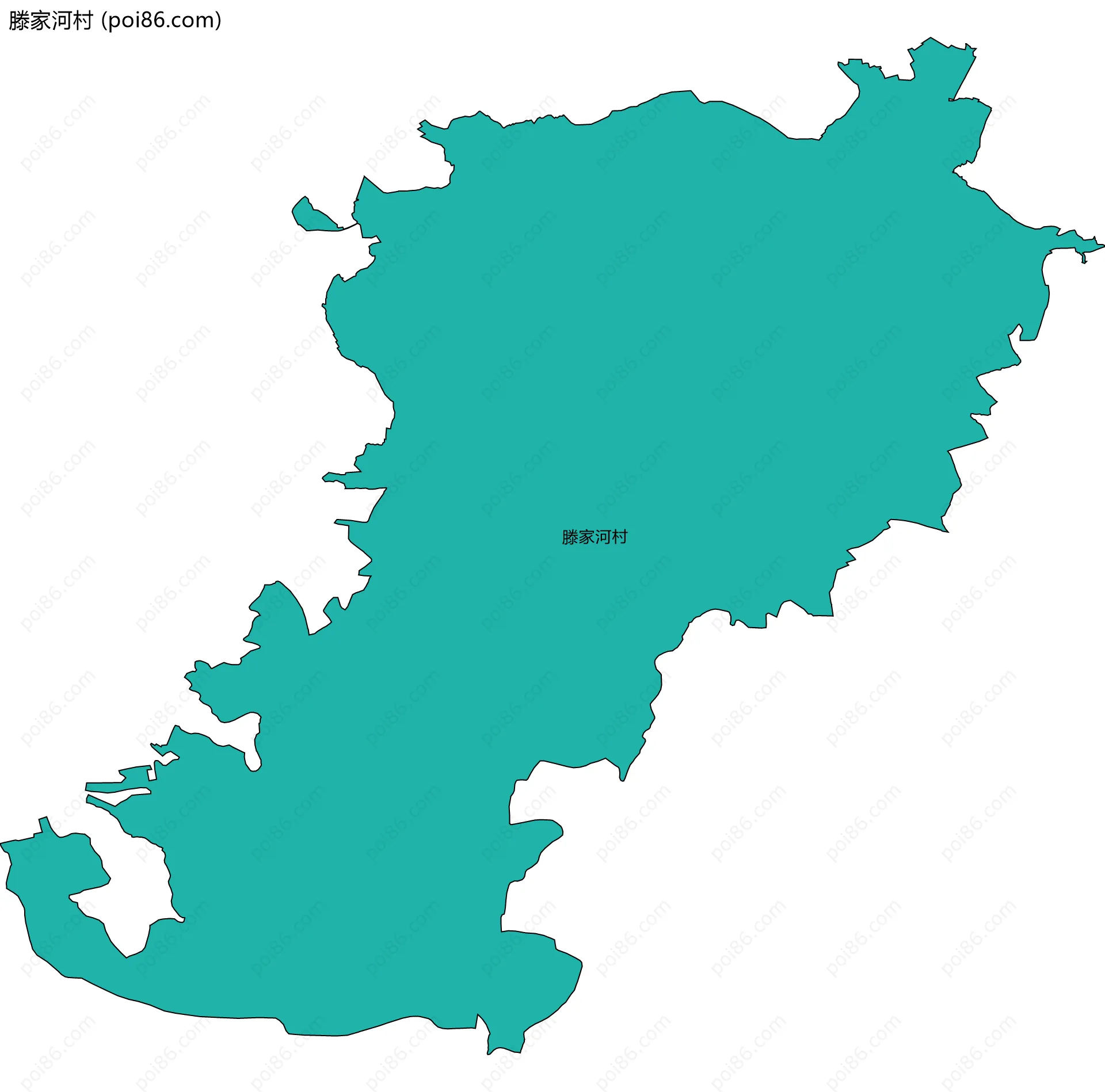 滕家河村边界地图