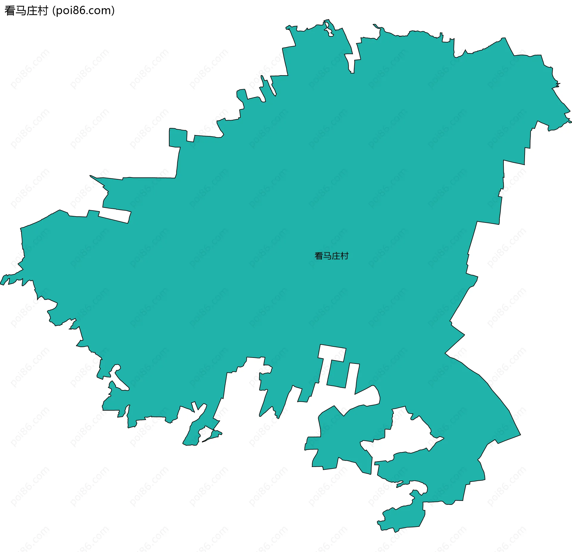 看马庄村边界地图
