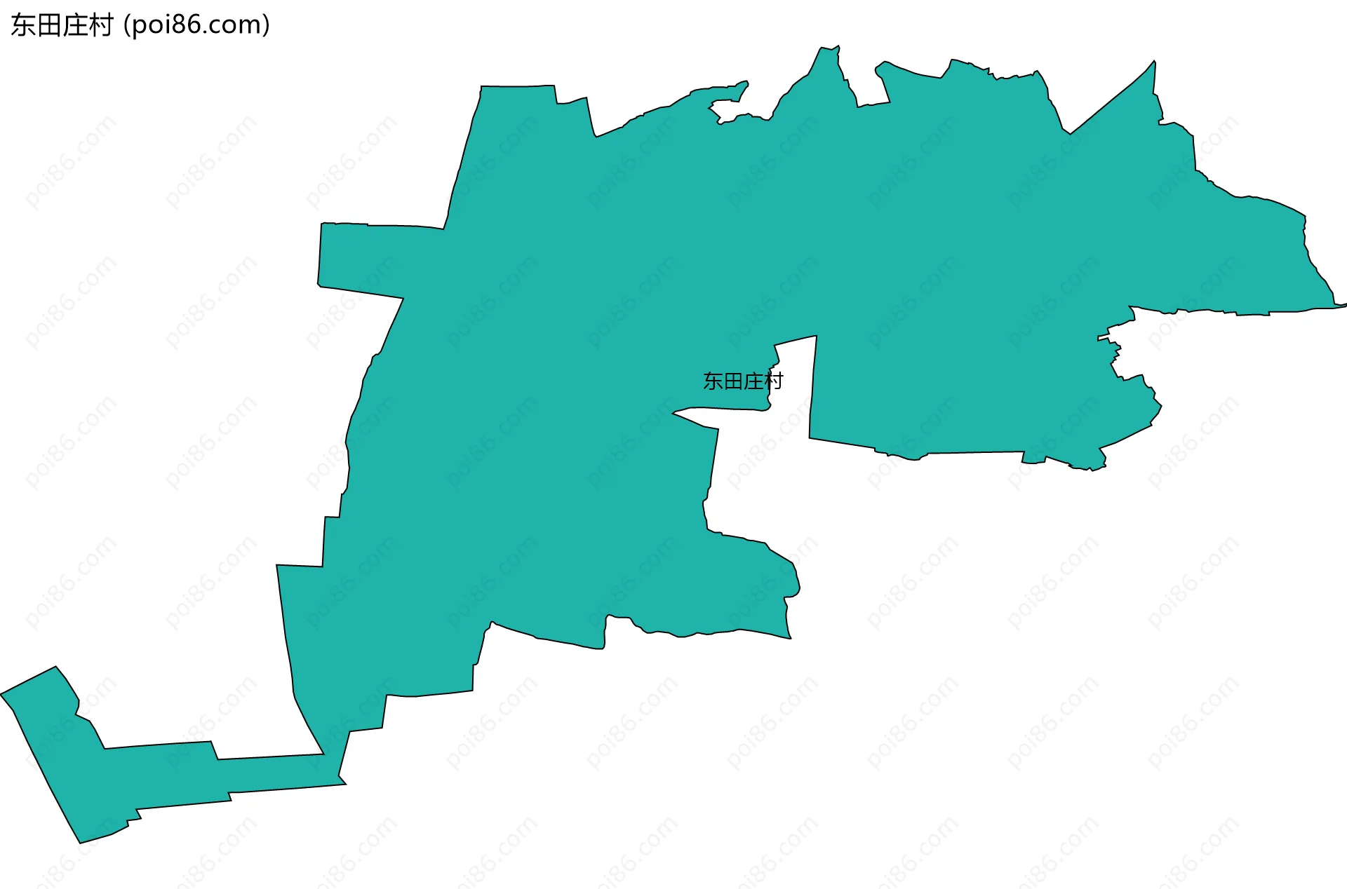 东田庄村边界地图