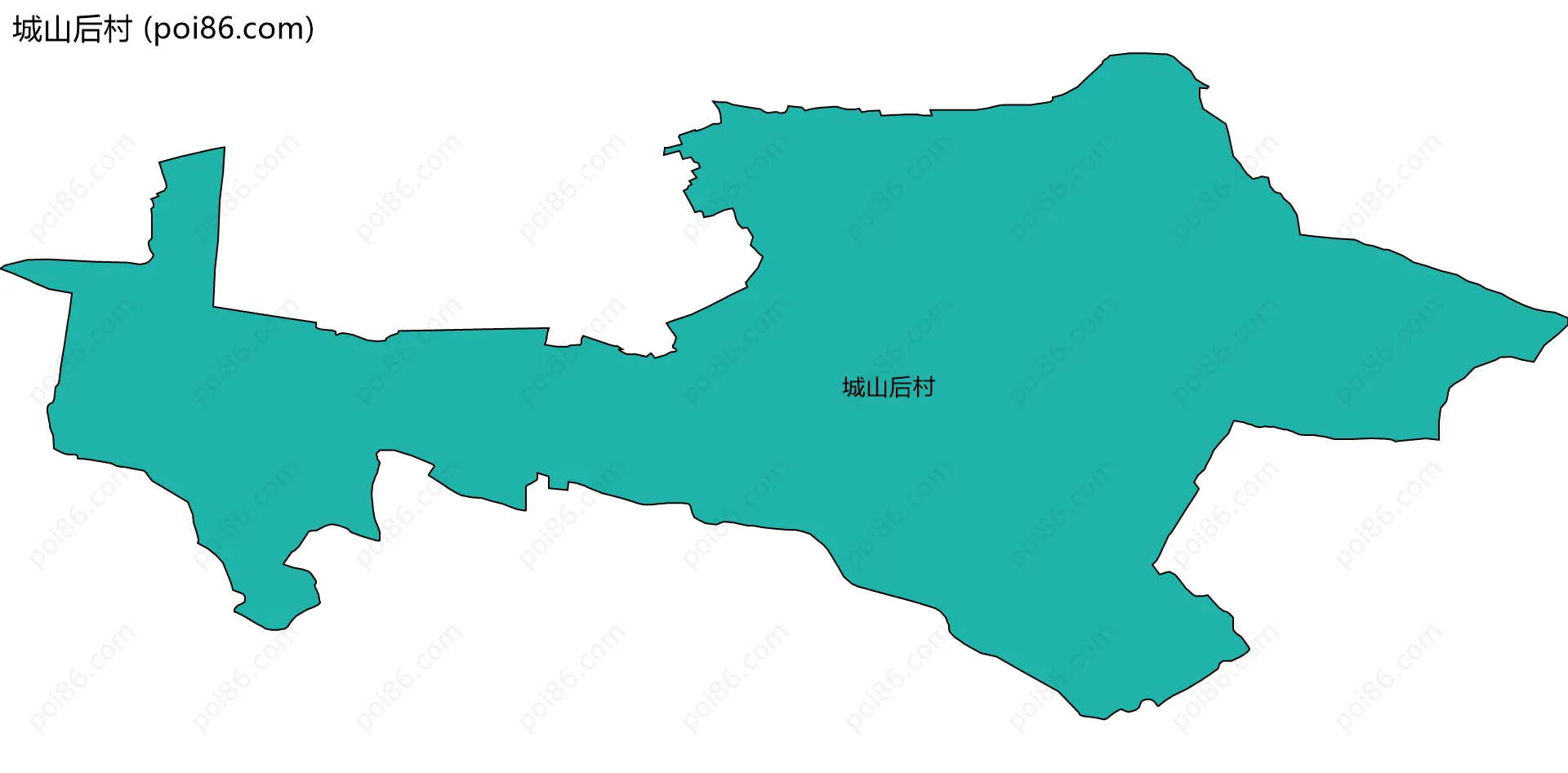 城山后村边界地图