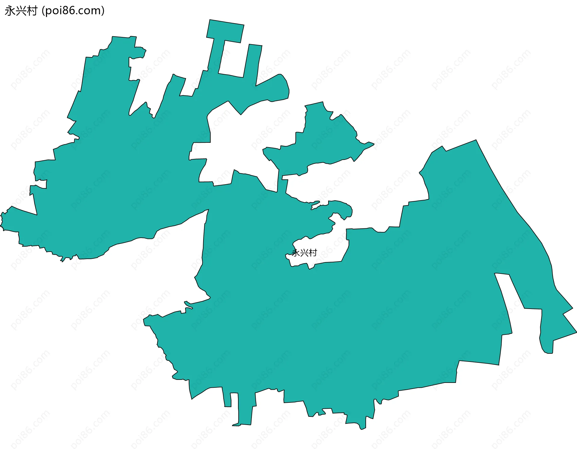 永兴村边界地图