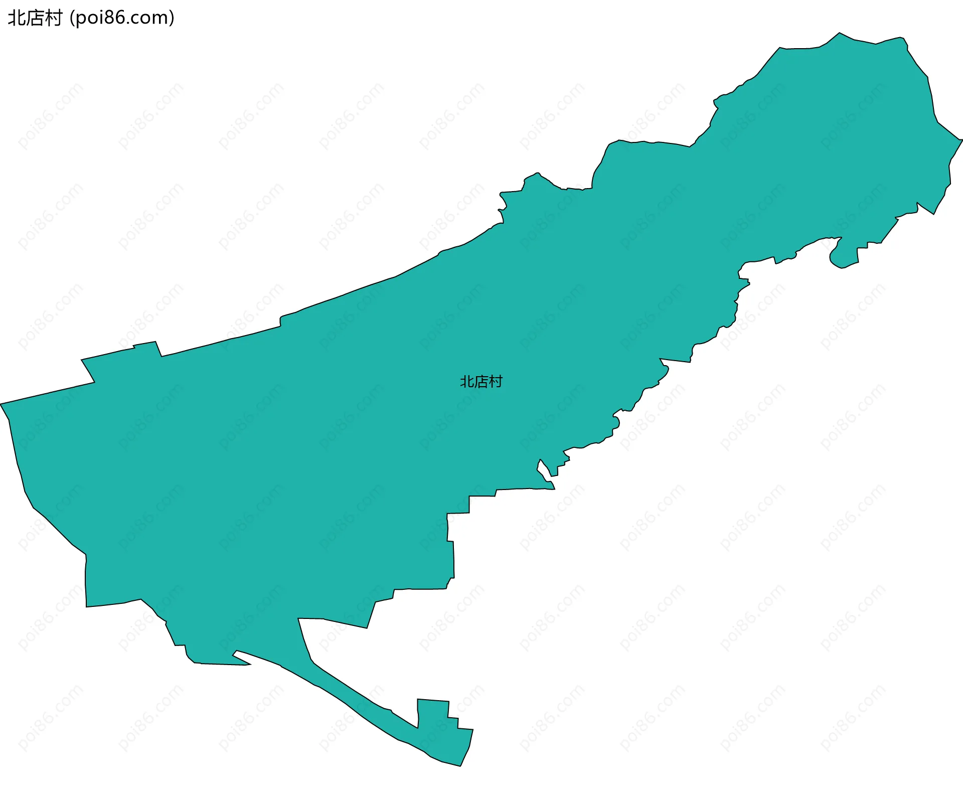 北店村边界地图