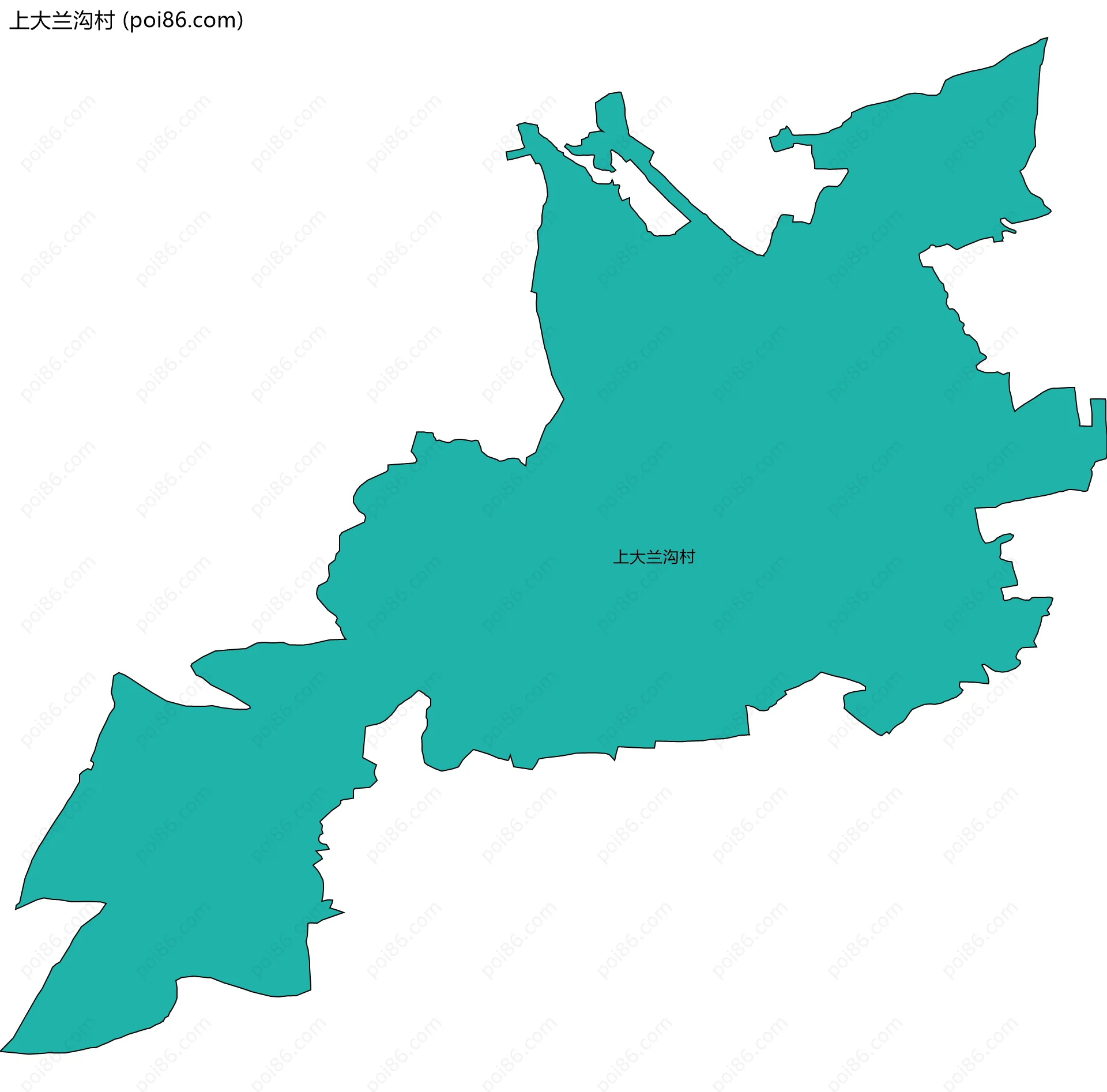 上大兰沟村边界地图