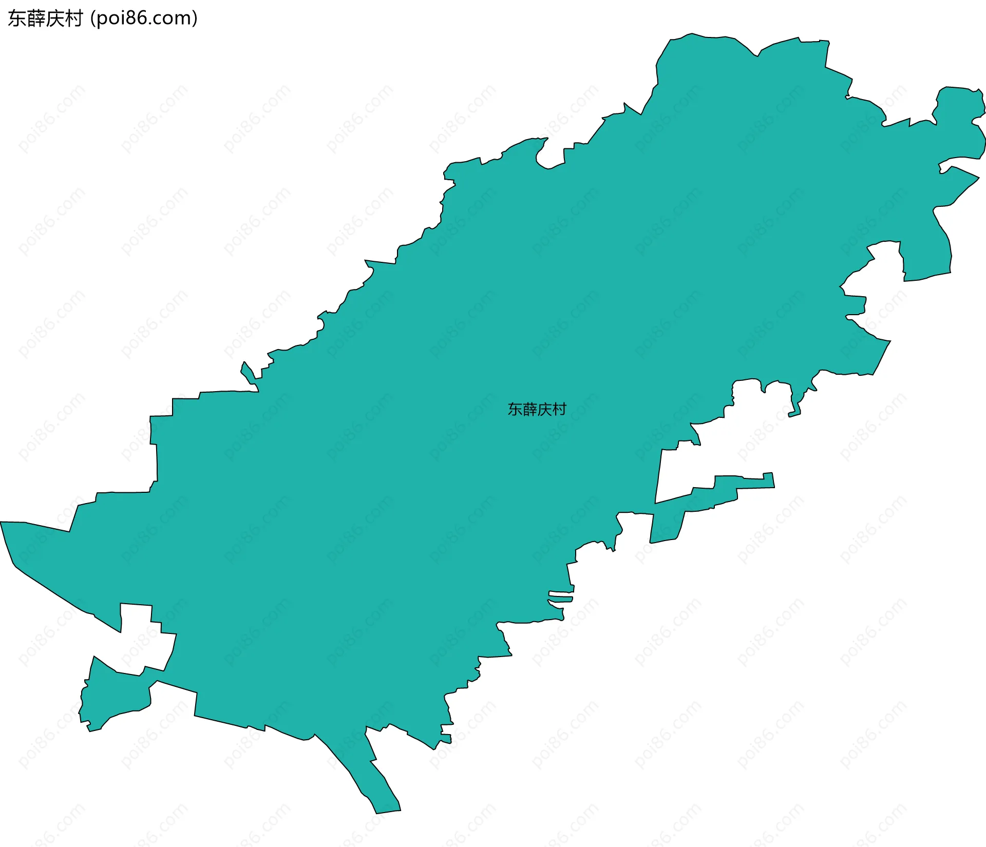 东薛庆村边界地图