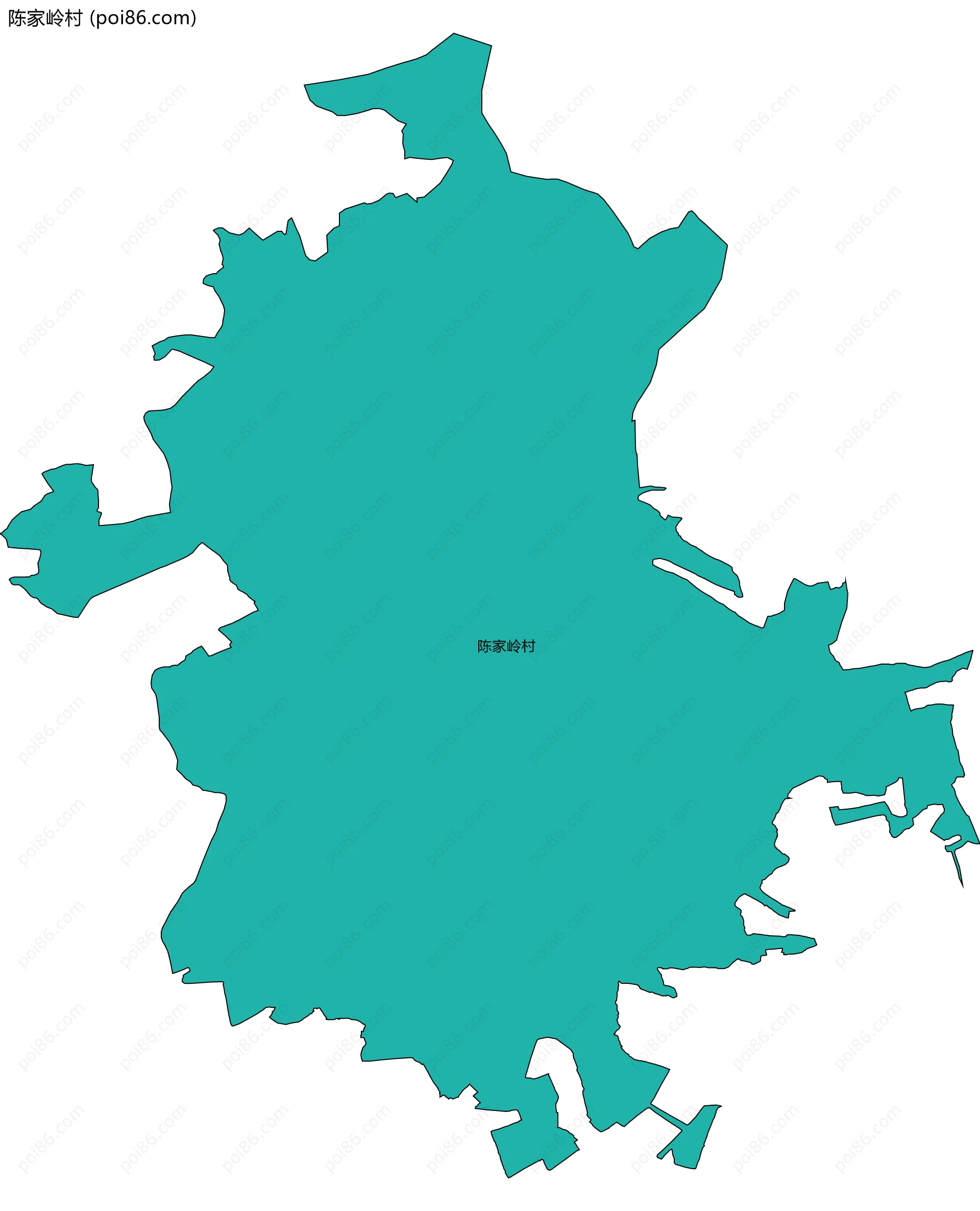 陈家岭村边界地图