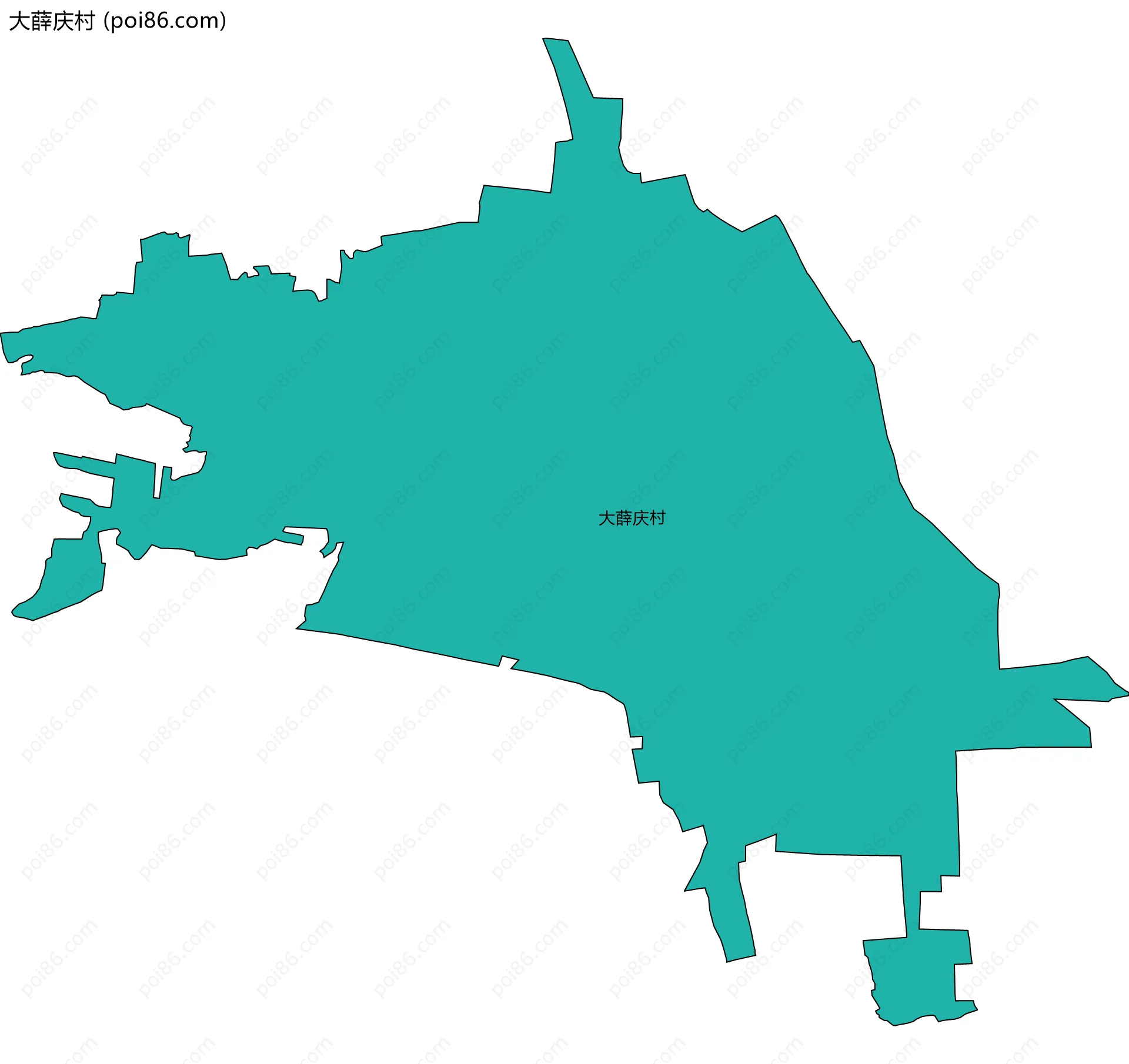 大薛庆村边界地图