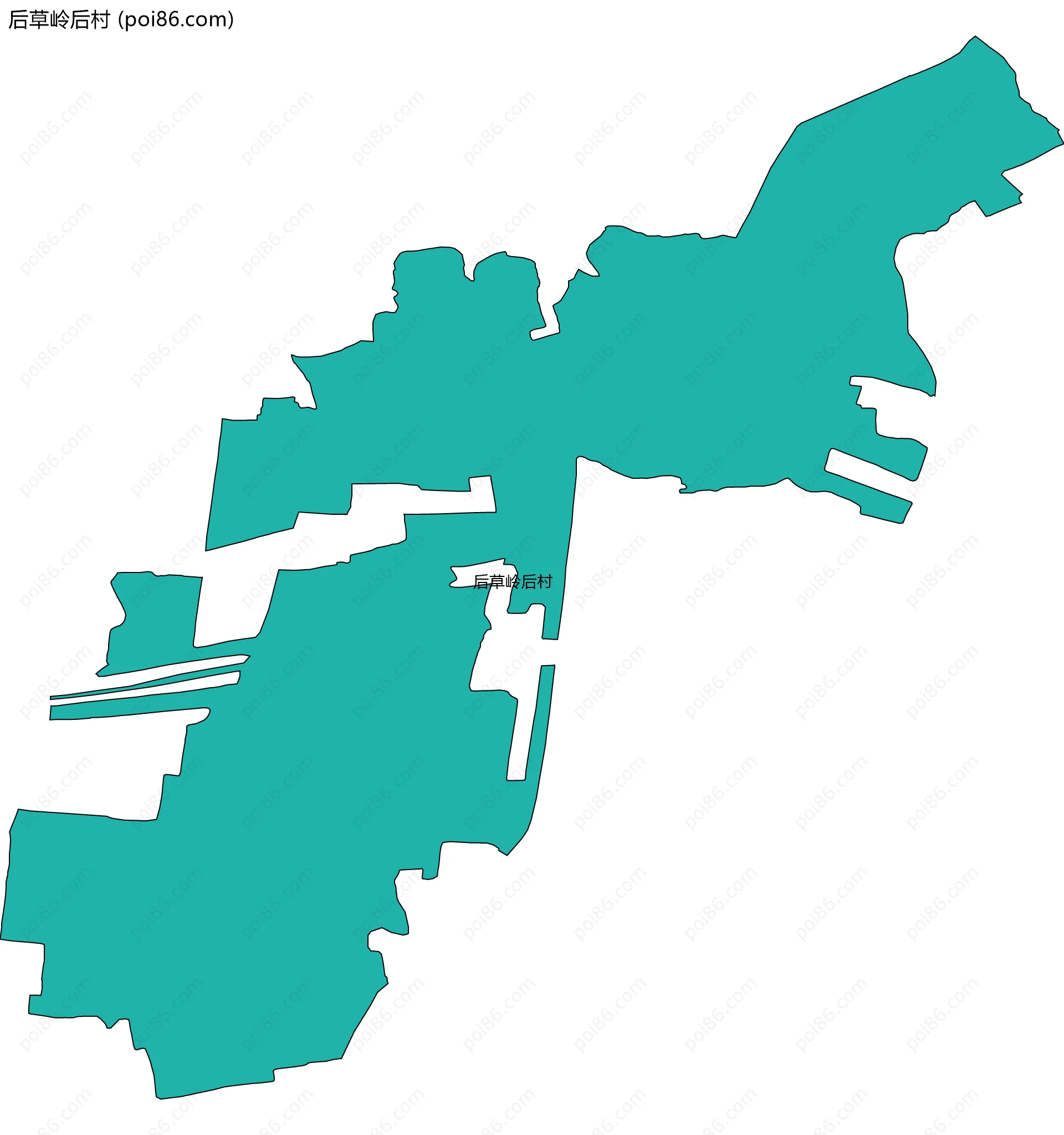 后草岭后村边界地图