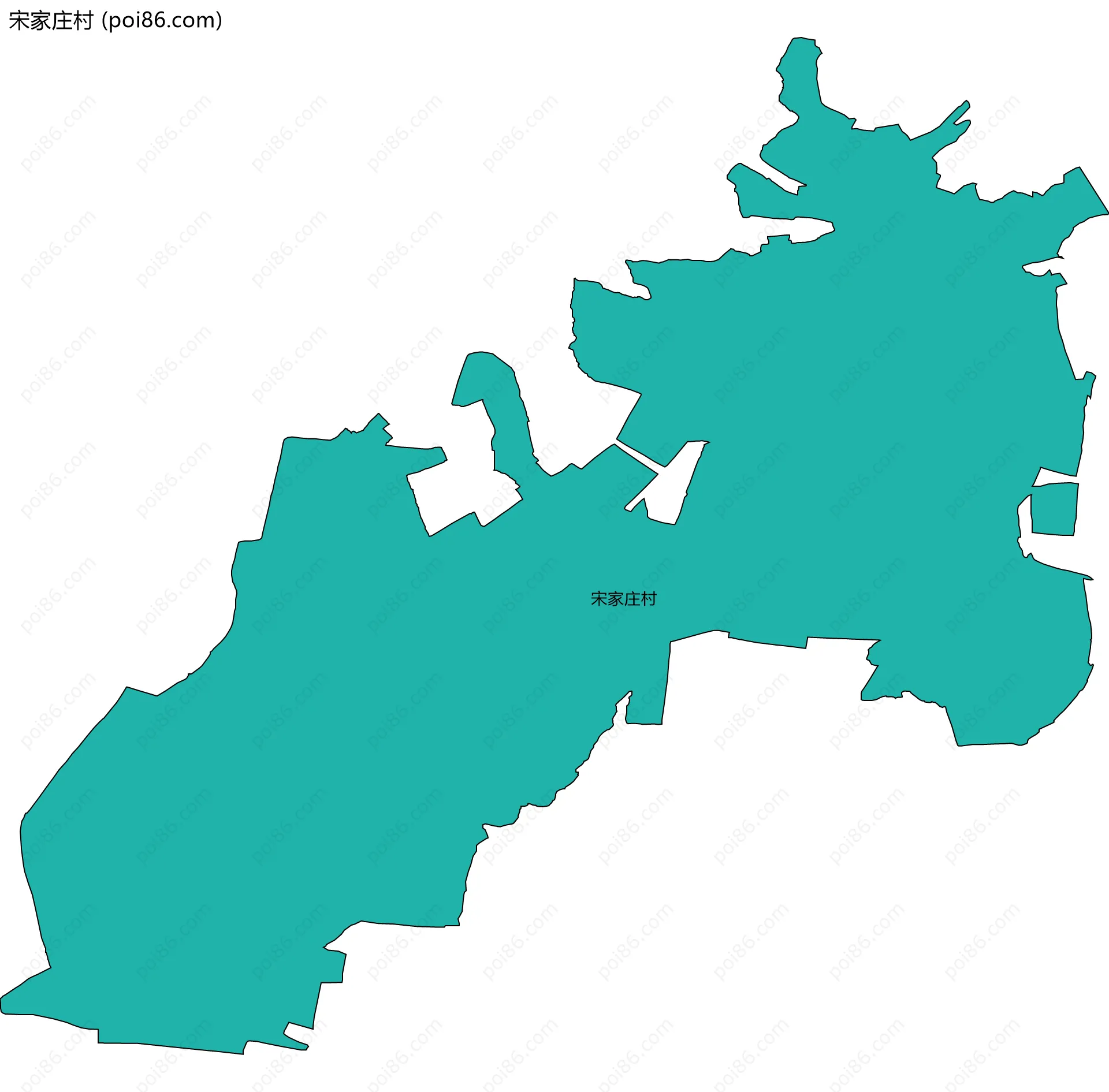 宋家庄村边界地图