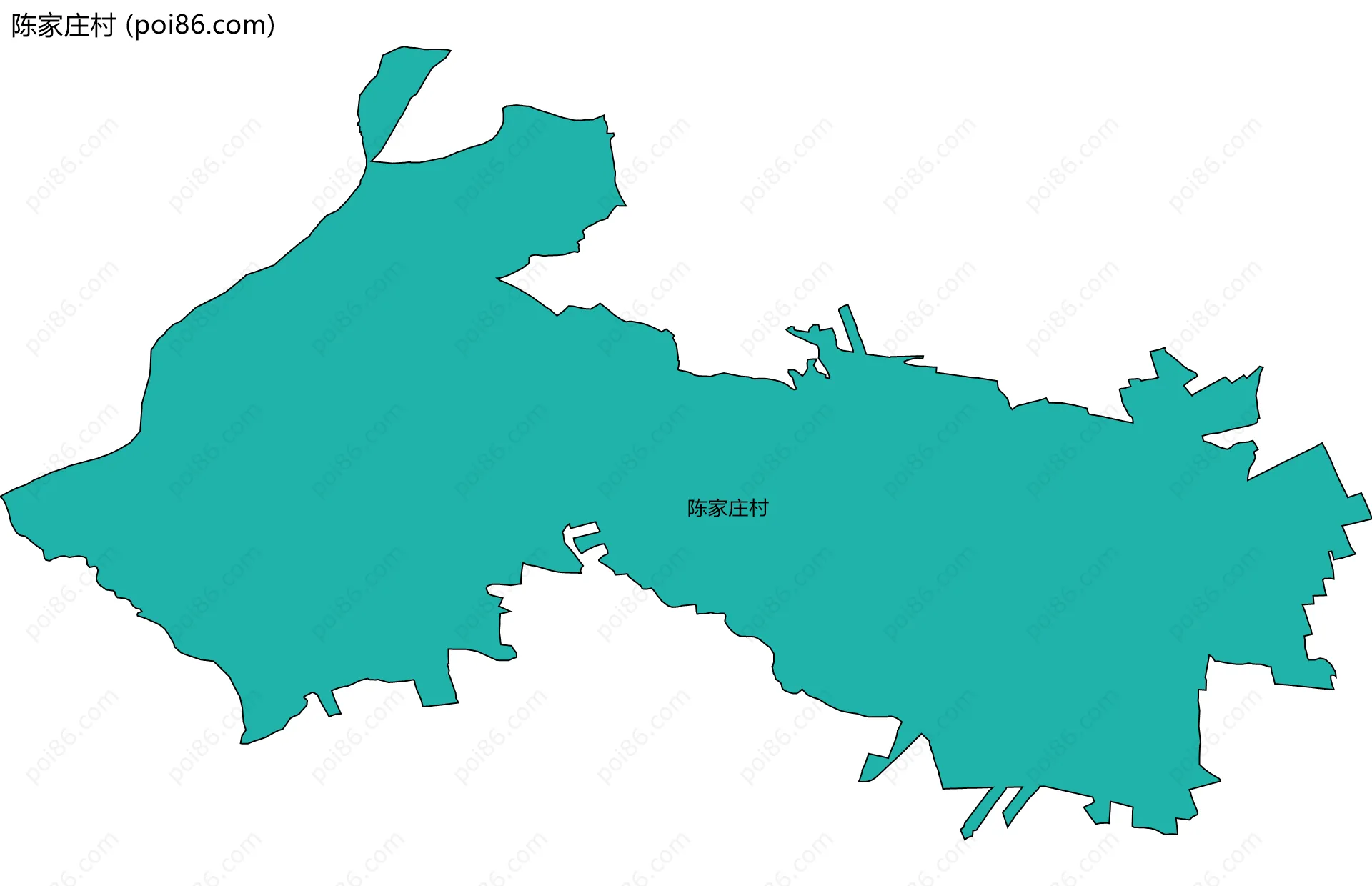 陈家庄村边界地图