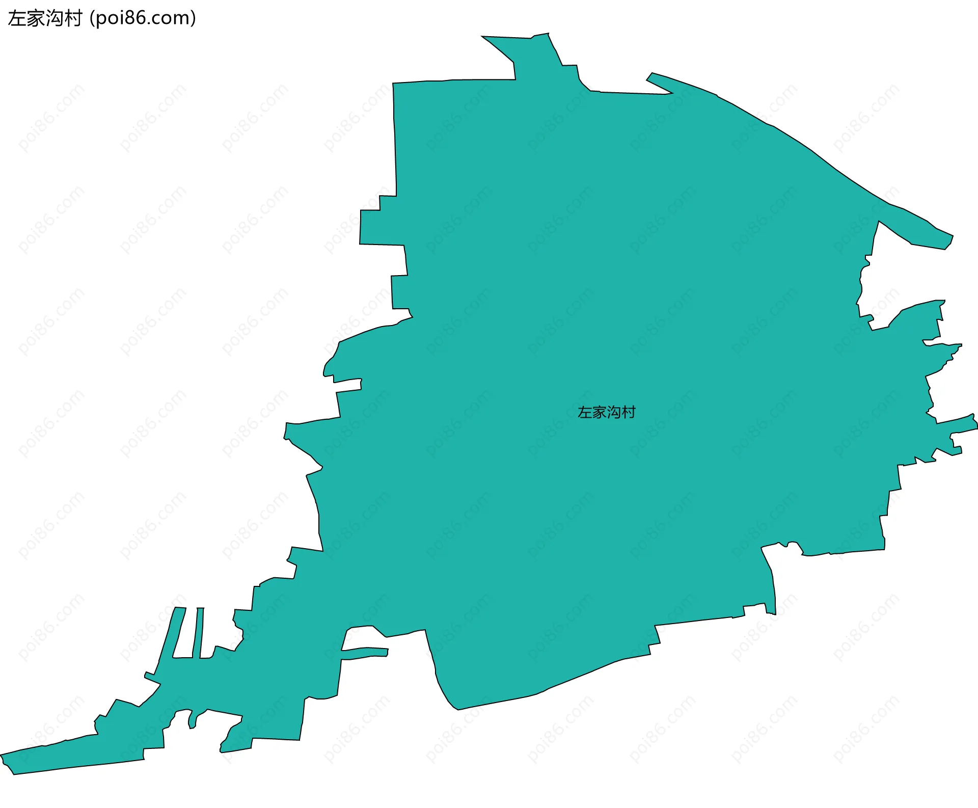 左家沟村边界地图