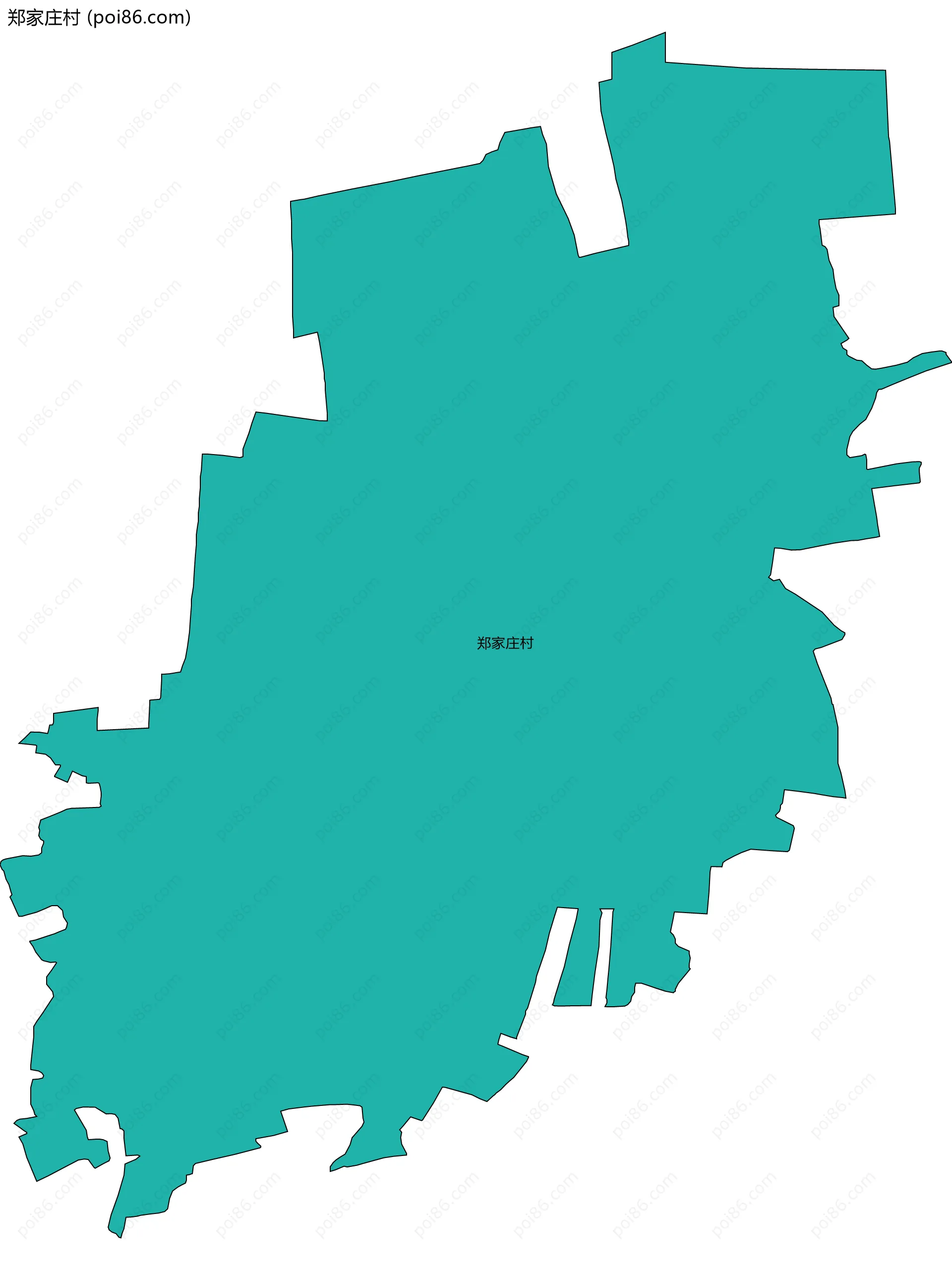 郑家庄村边界地图