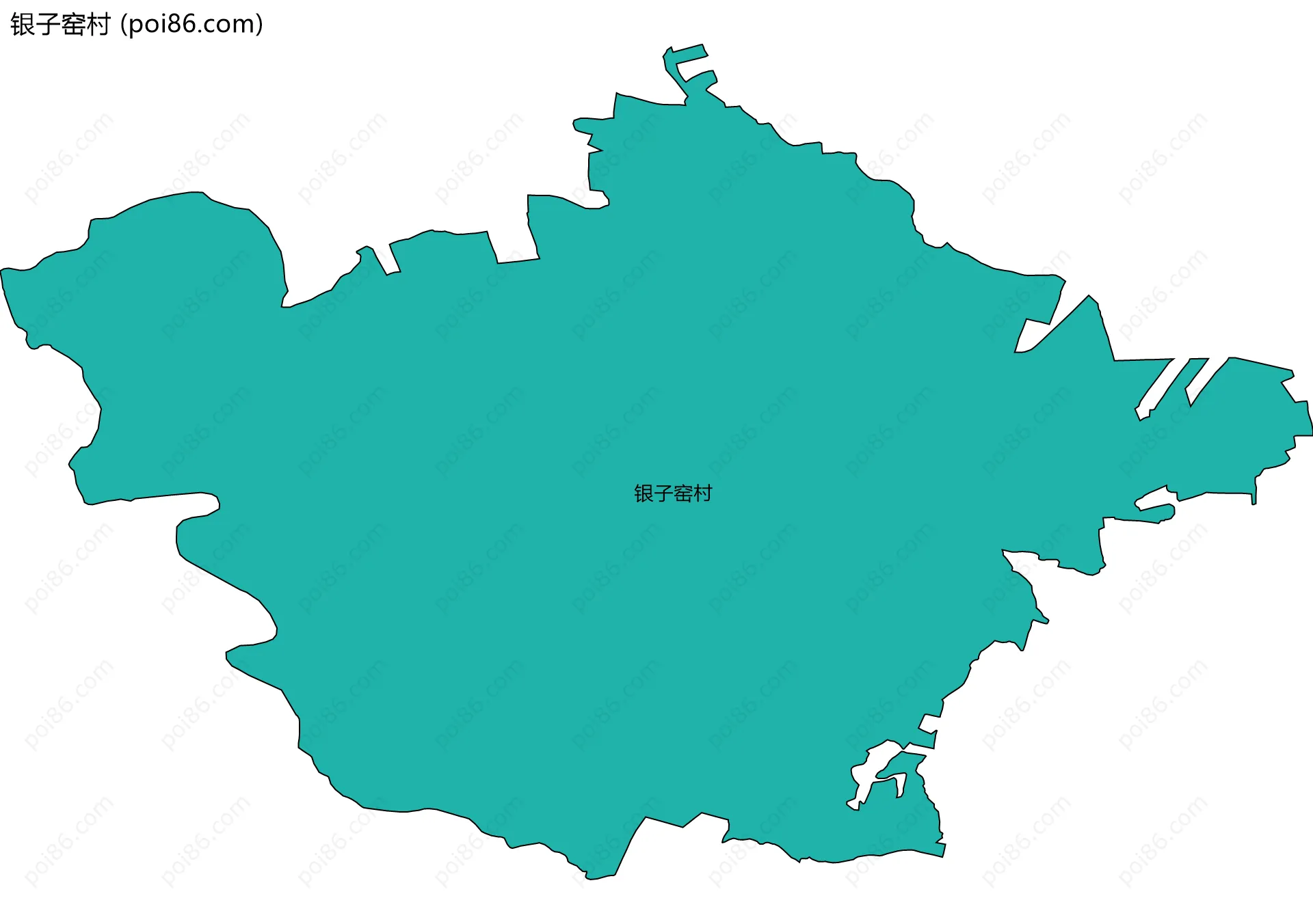 银子窑村边界地图