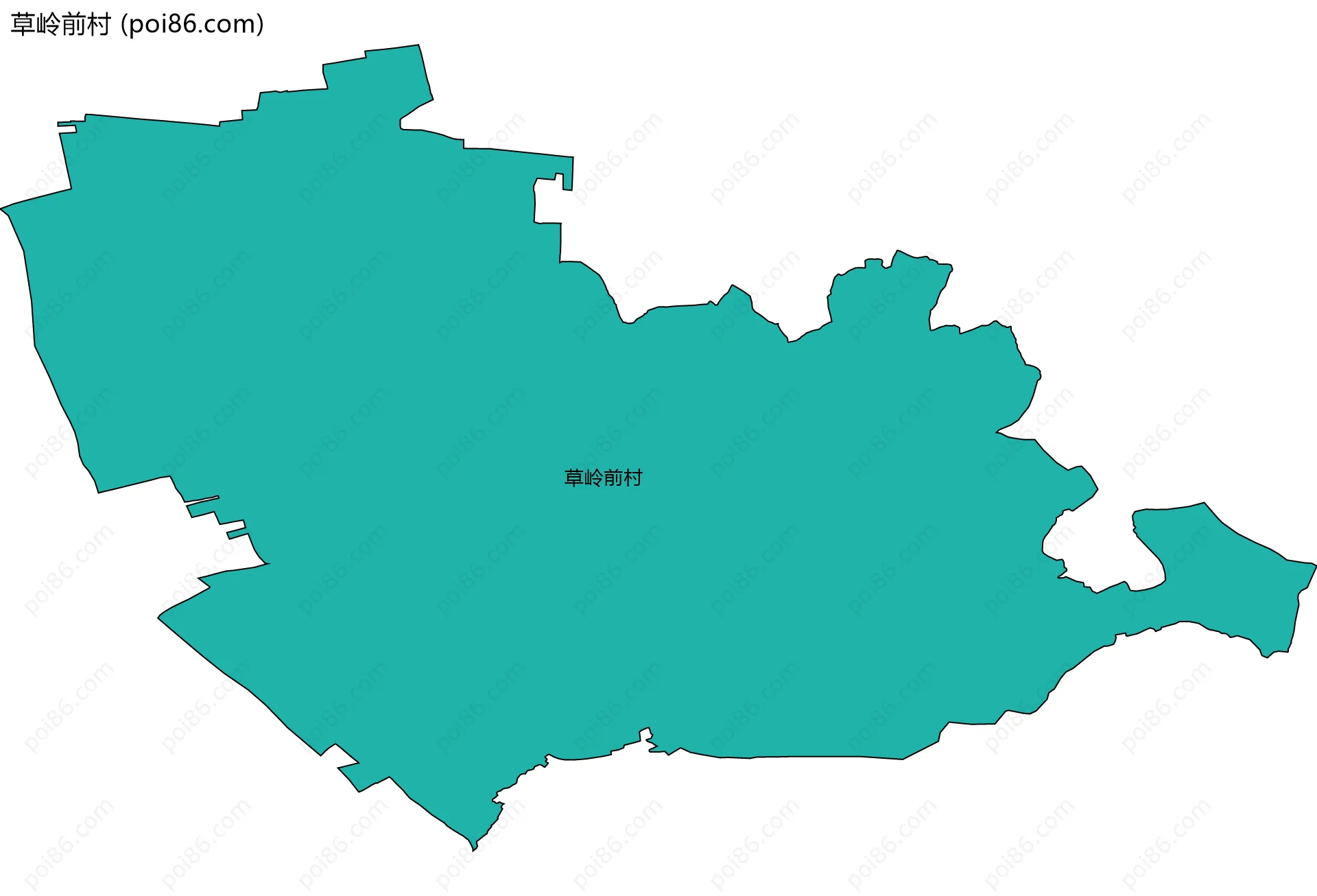 草岭前村边界地图