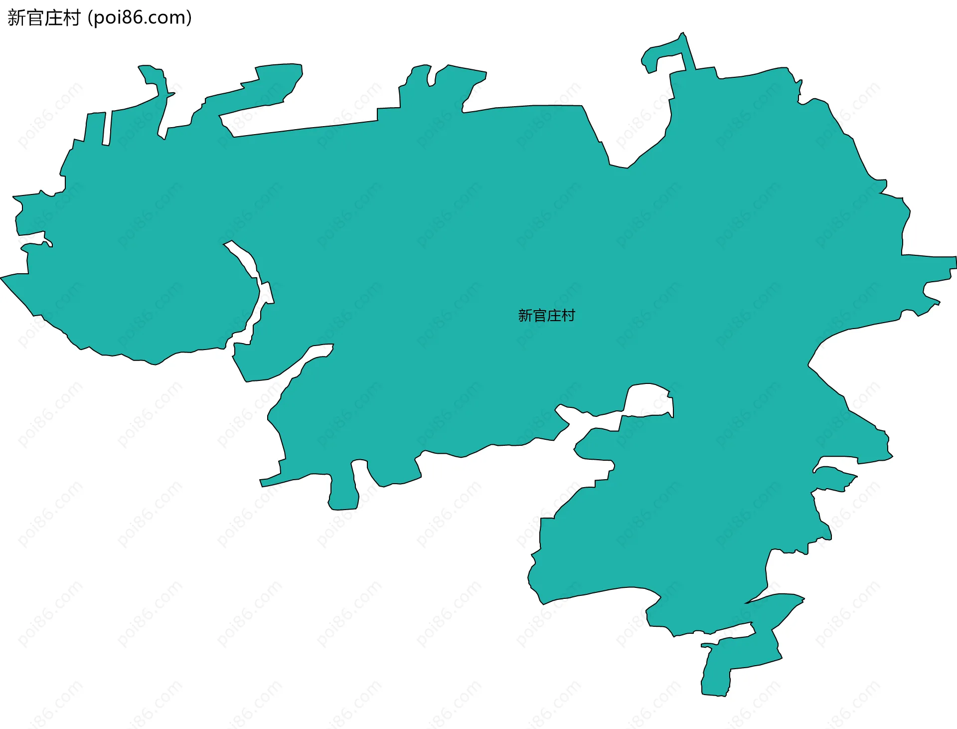 新官庄村边界地图