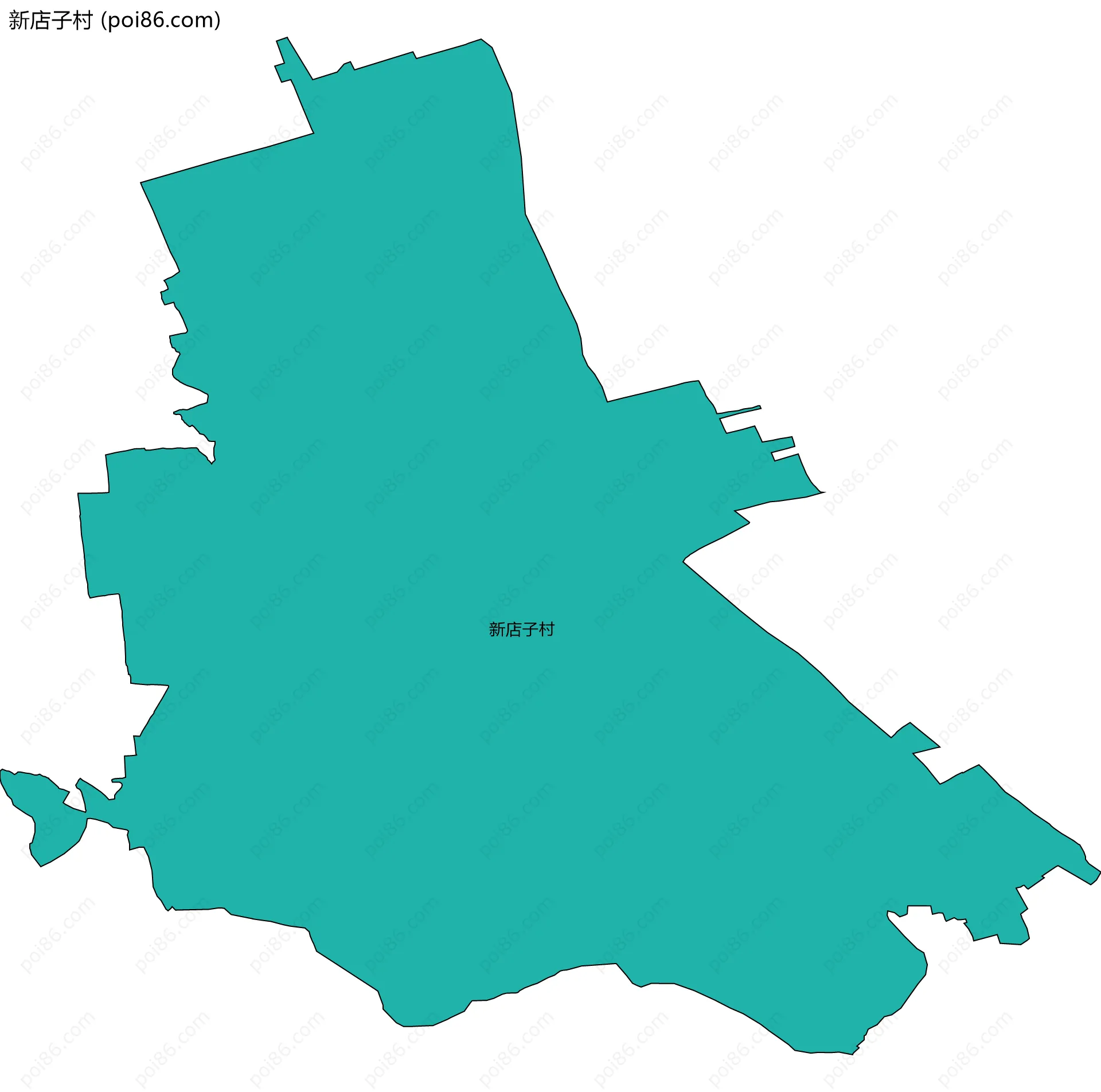 新店子村边界地图