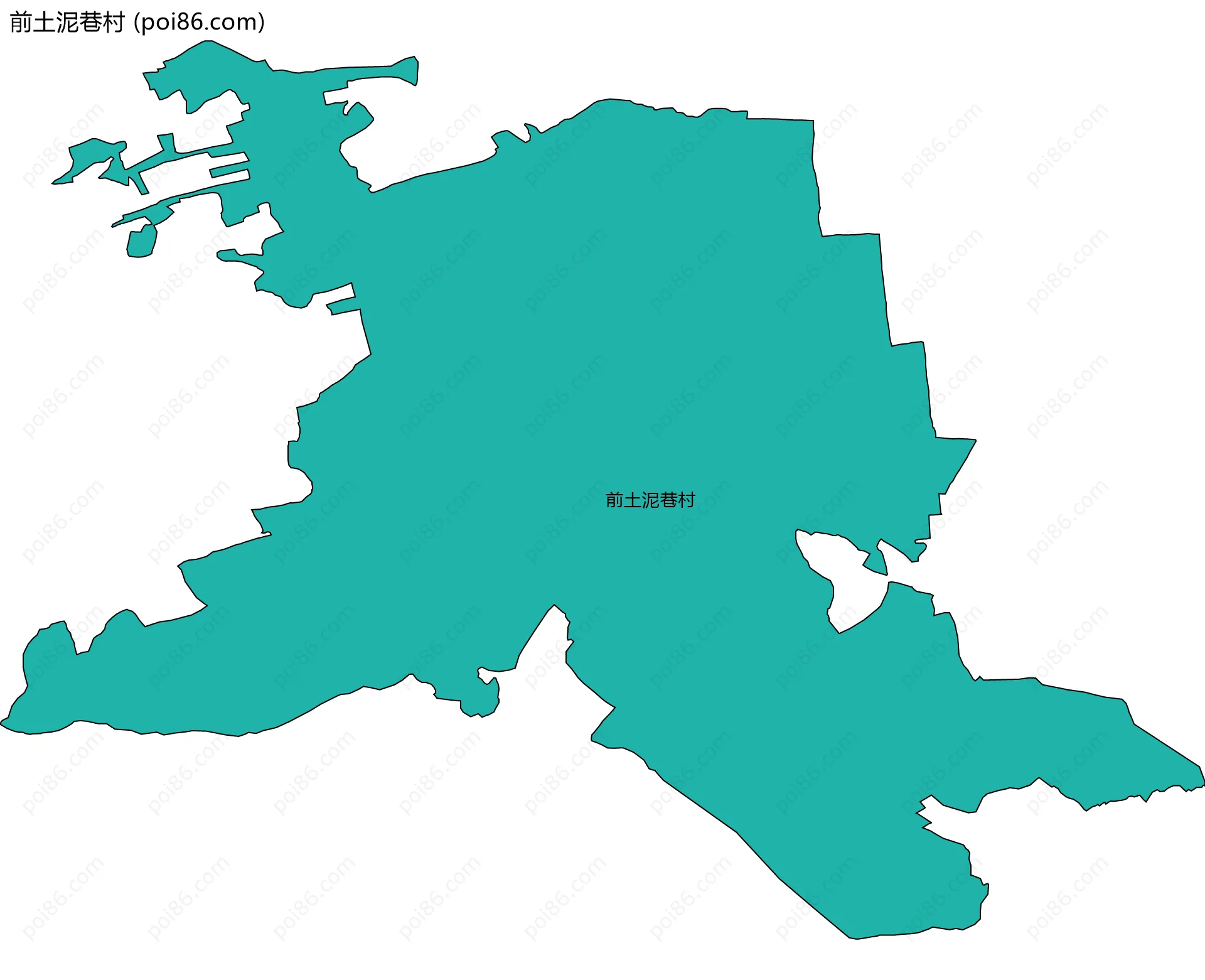 前土泥巷村边界地图