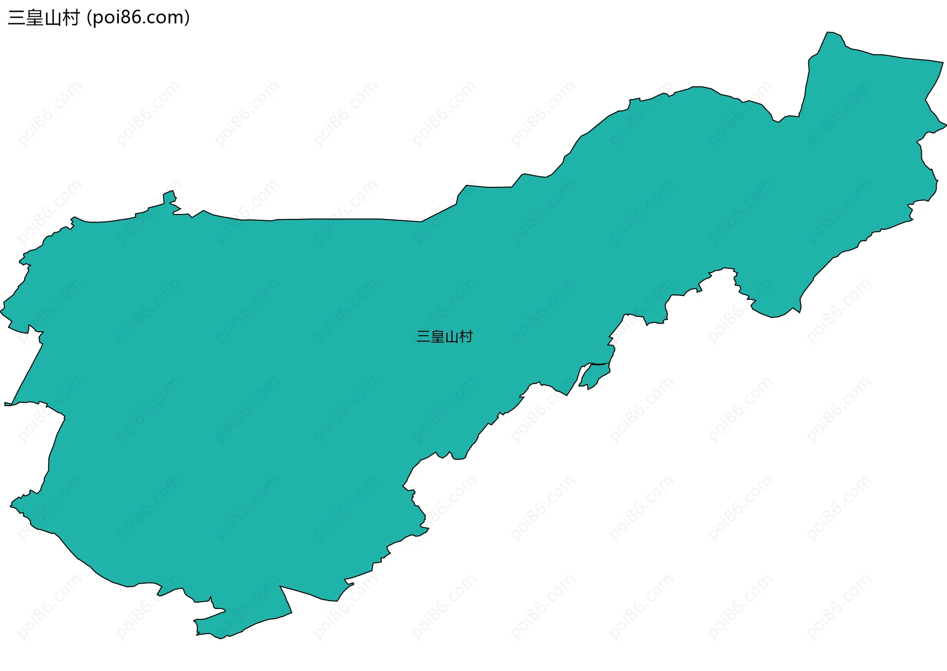 三皇山村边界地图