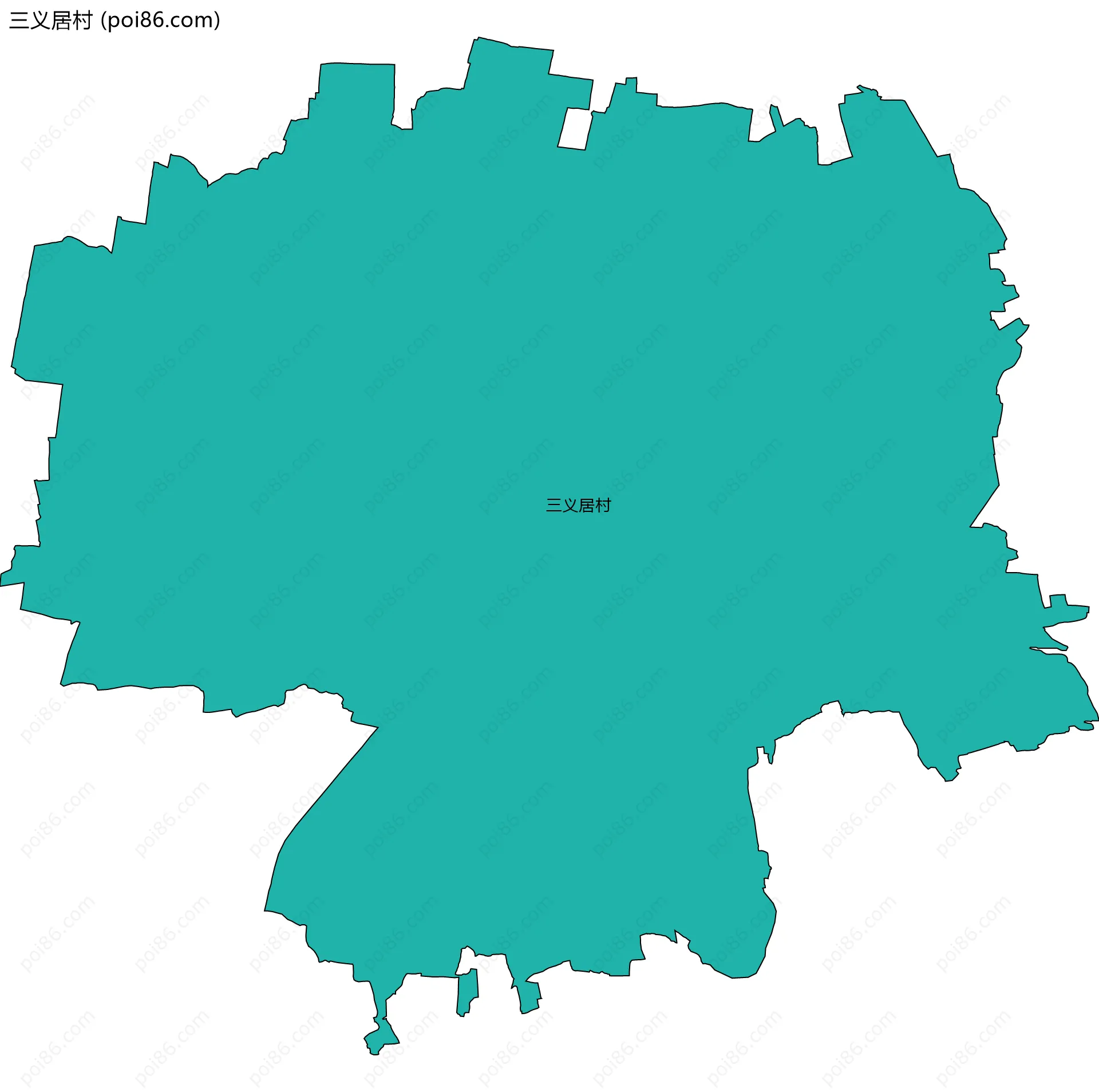 三义居村边界地图