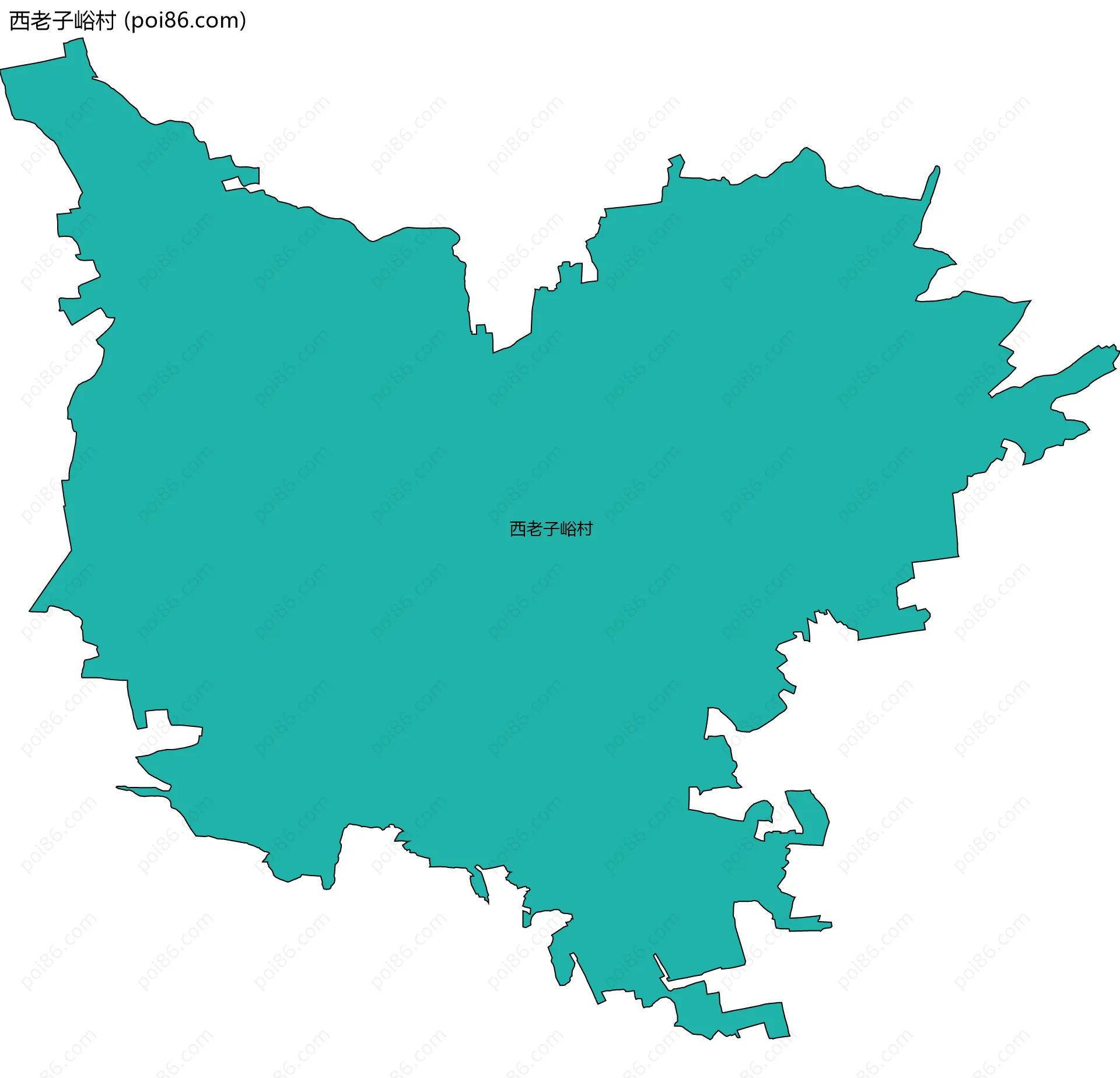 西老子峪村边界地图