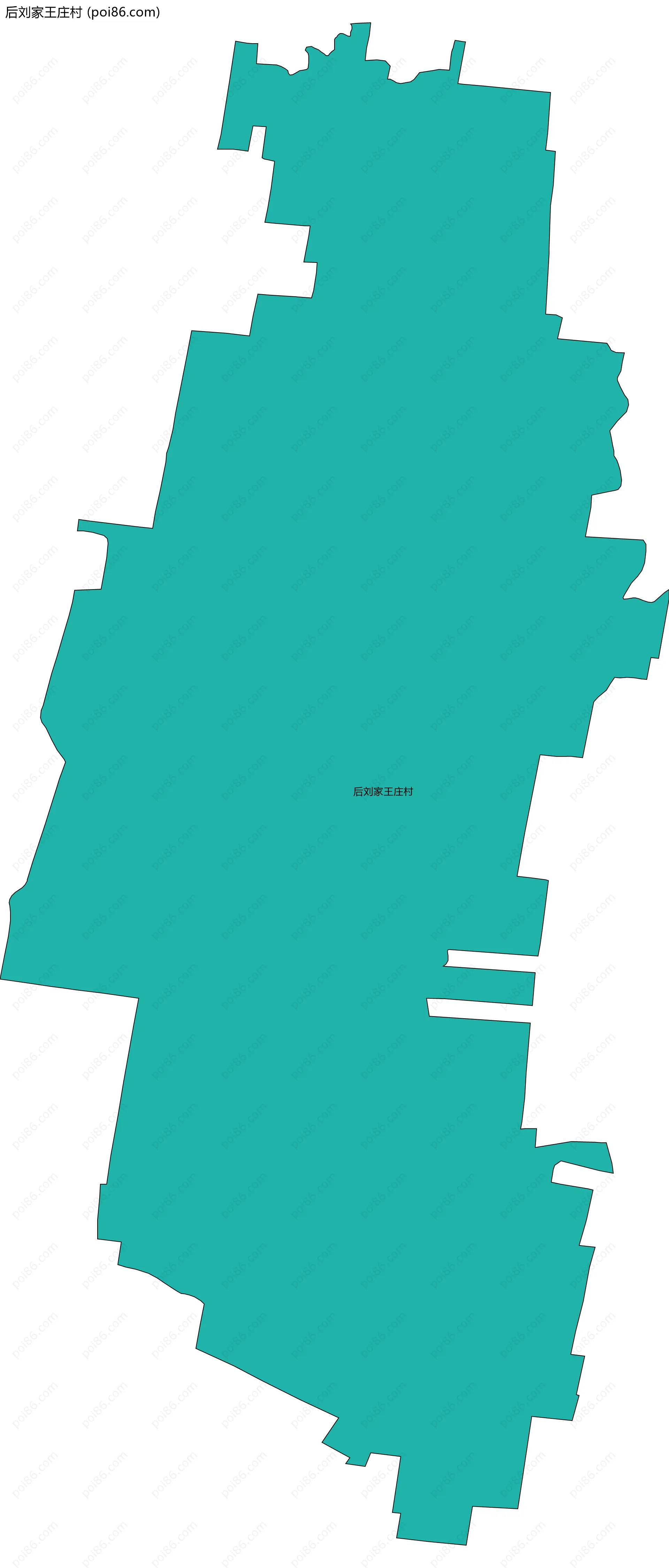 后刘家王庄村边界地图