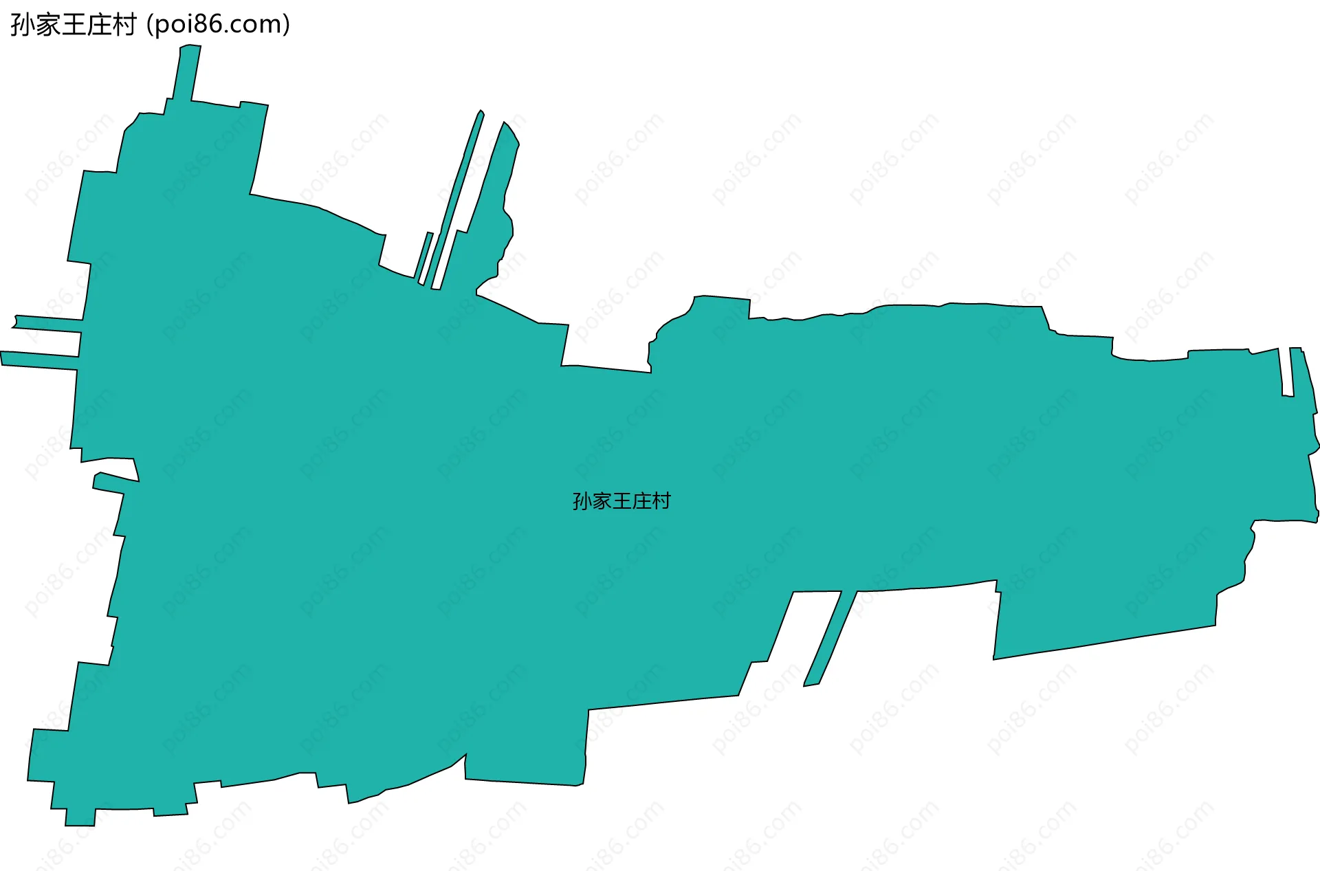 孙家王庄村边界地图