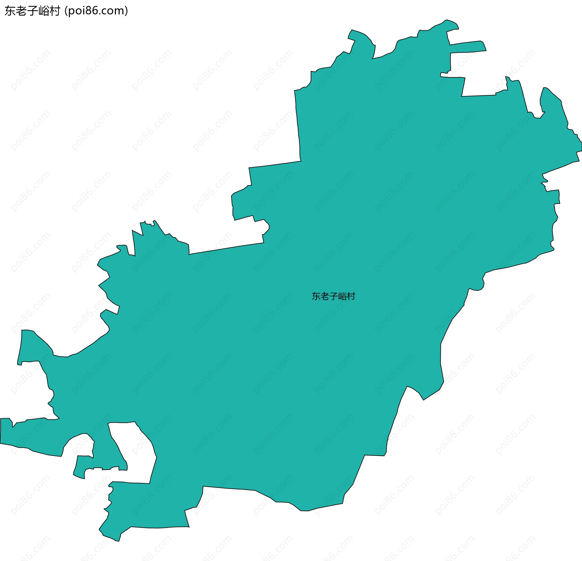 东老子峪村边界地图