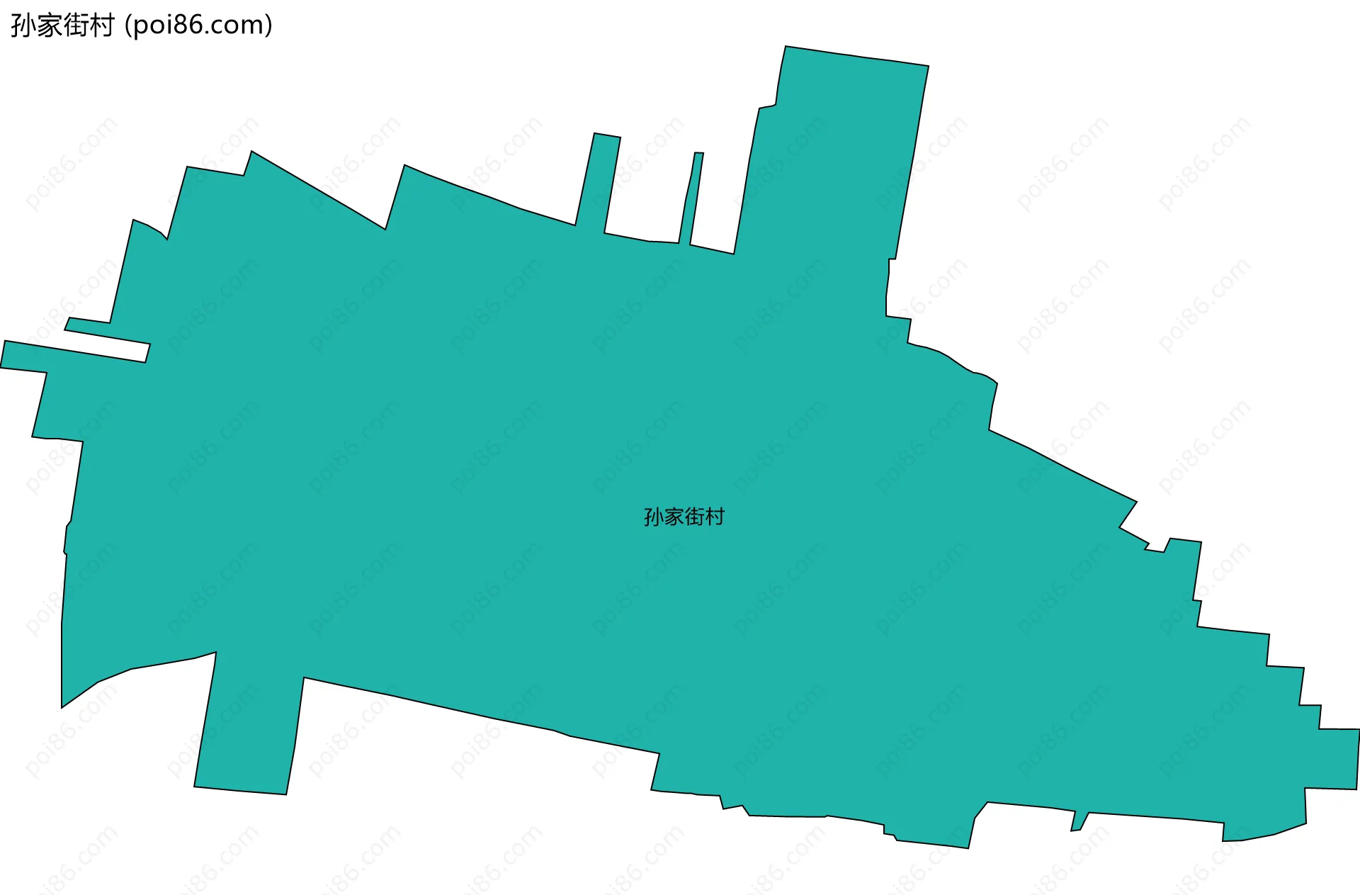 孙家街村边界地图