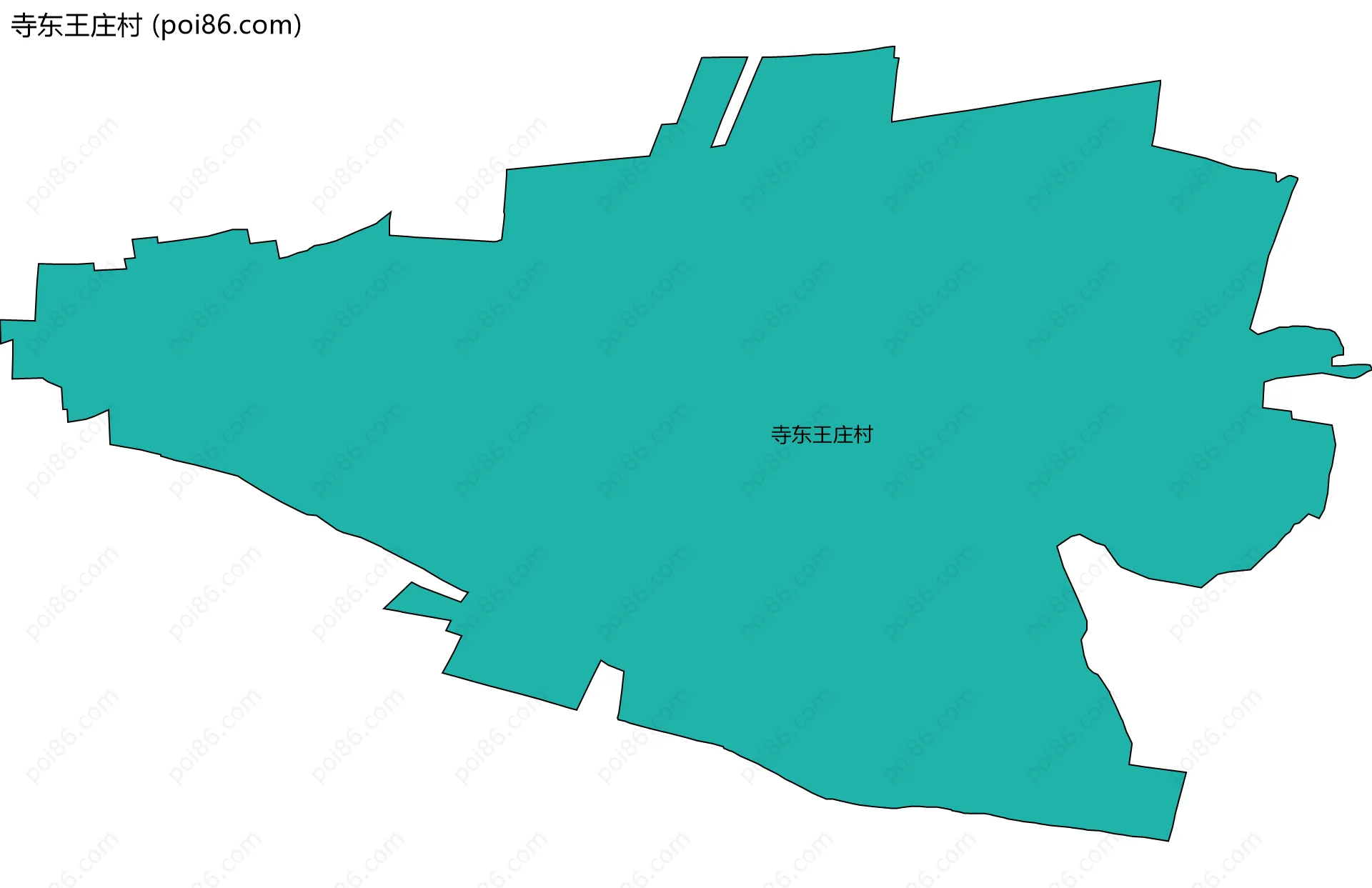 寺东王庄村边界地图