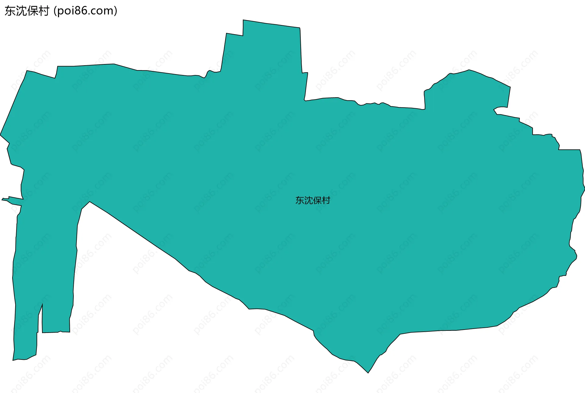 东沈保村边界地图