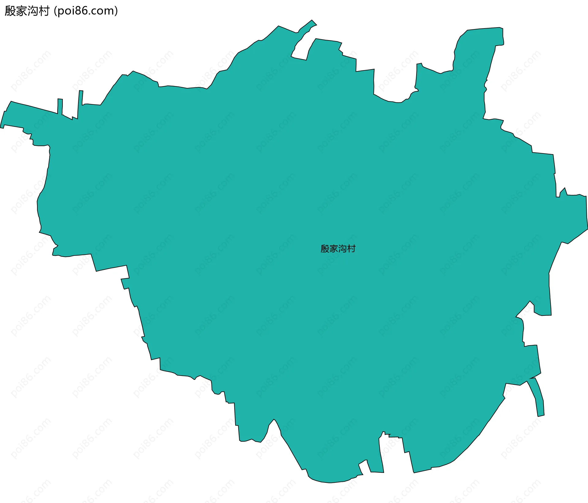 殷家沟村边界地图