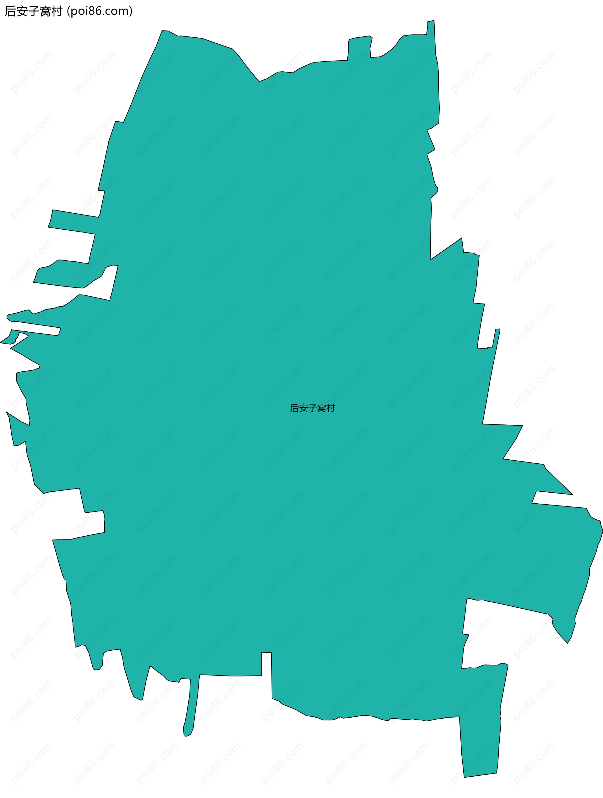 后安子窝村边界地图