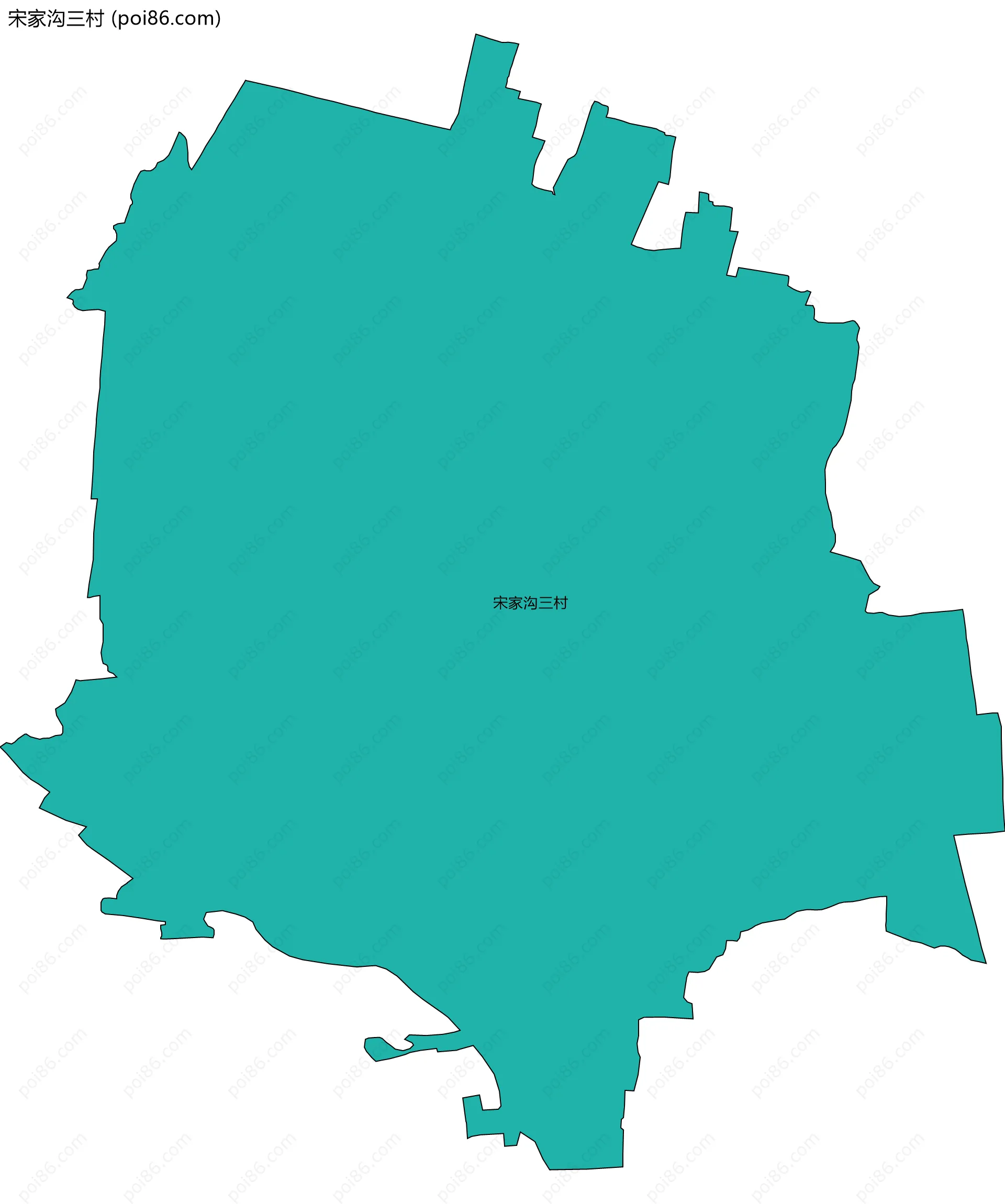 宋家沟三村边界地图