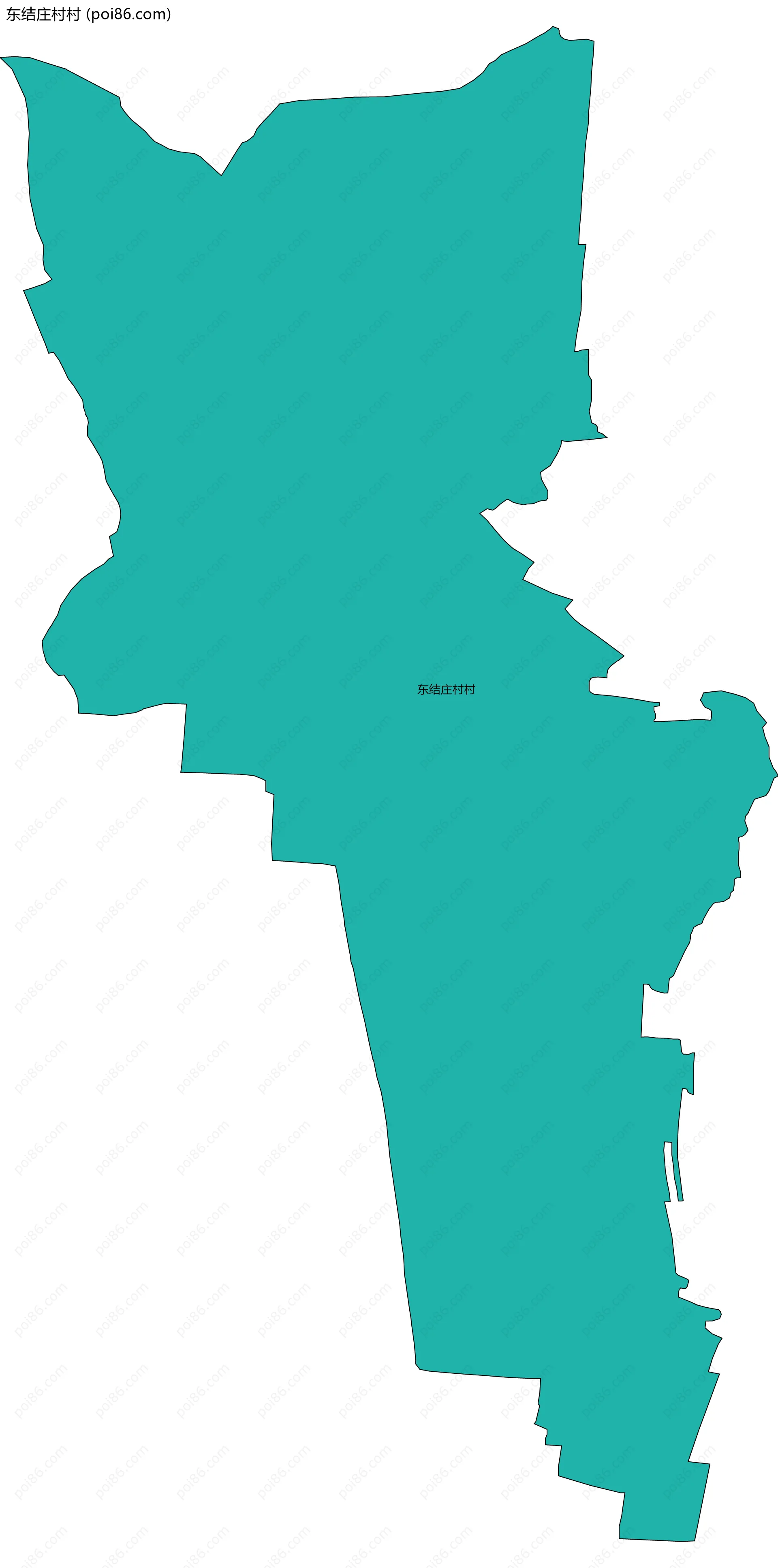 东结庄村村边界地图