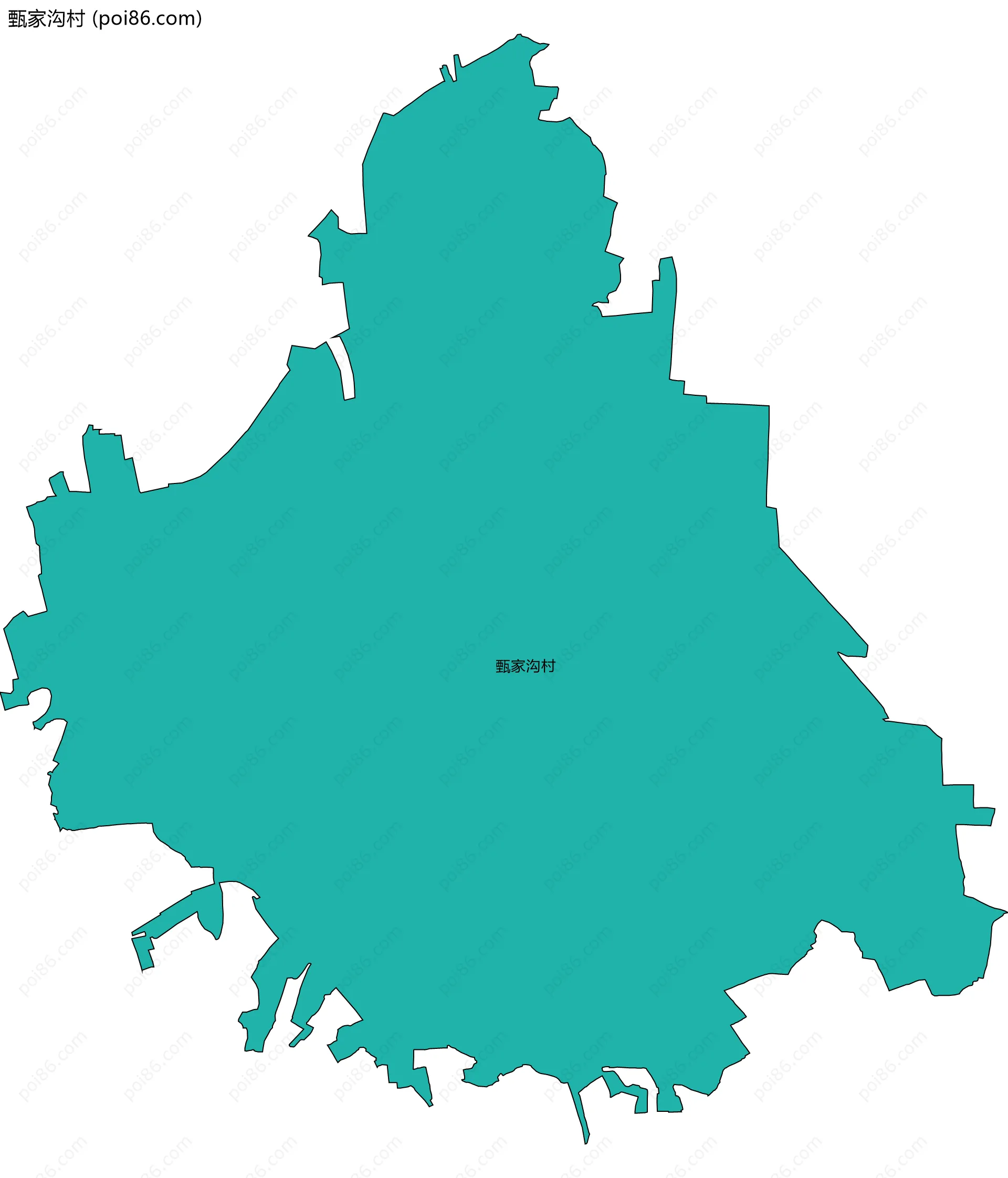 甄家沟村边界地图