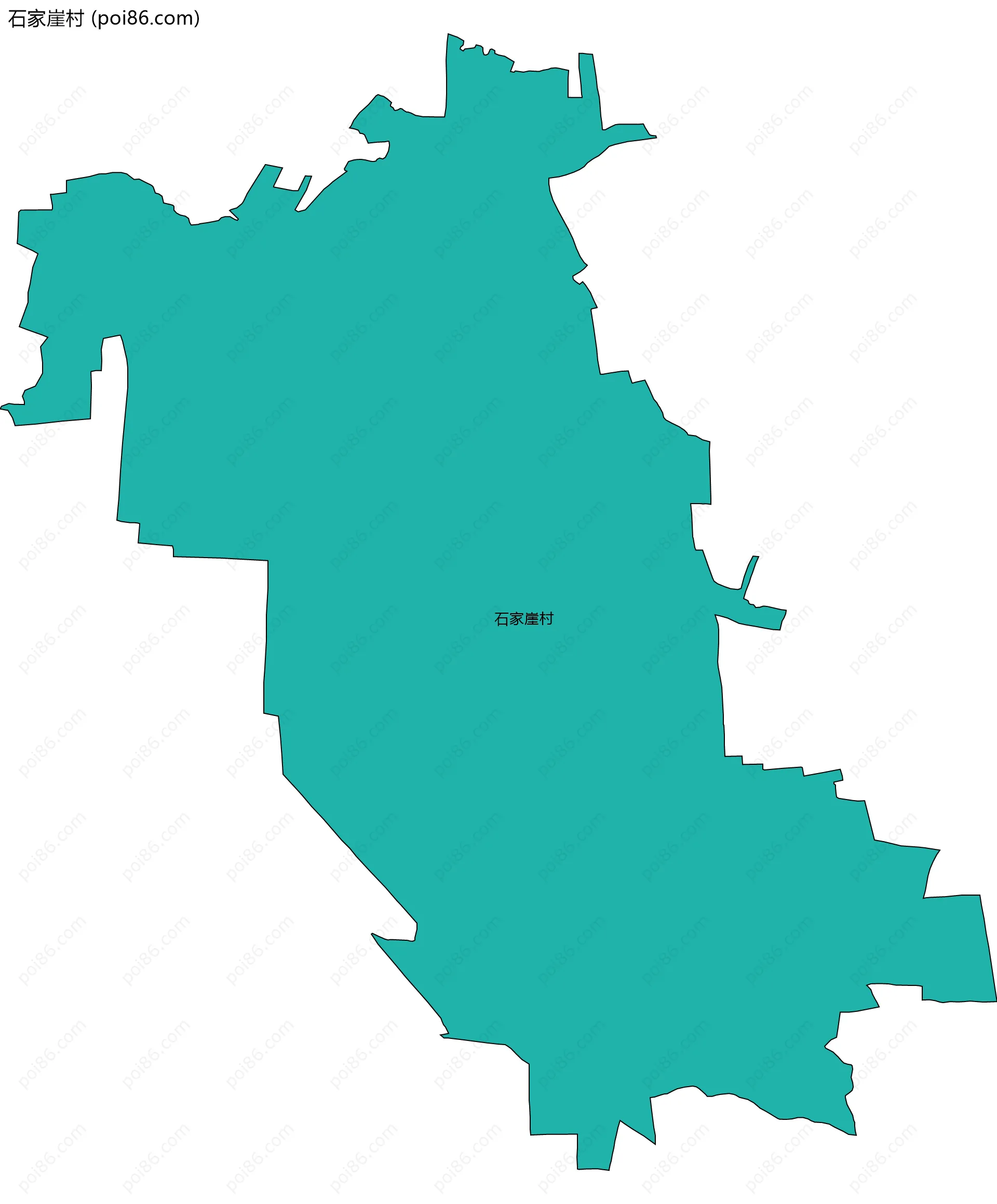 石家崖村边界地图