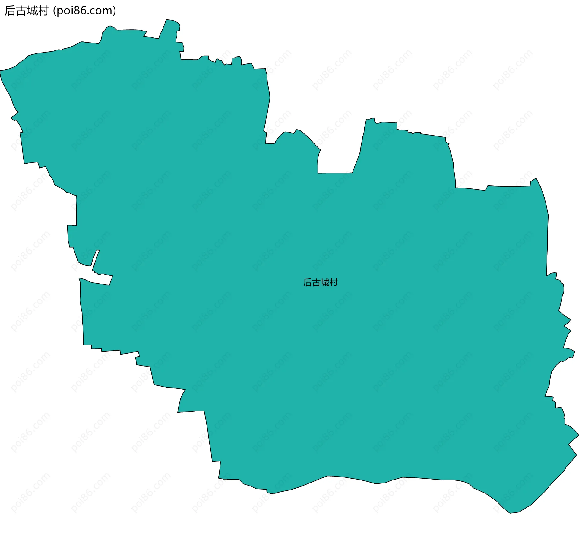 后古城村边界地图