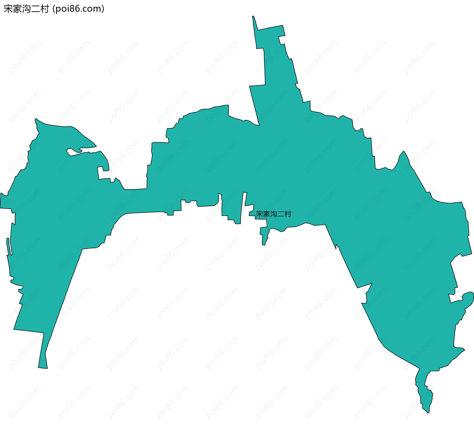 宋家沟二村边界地图