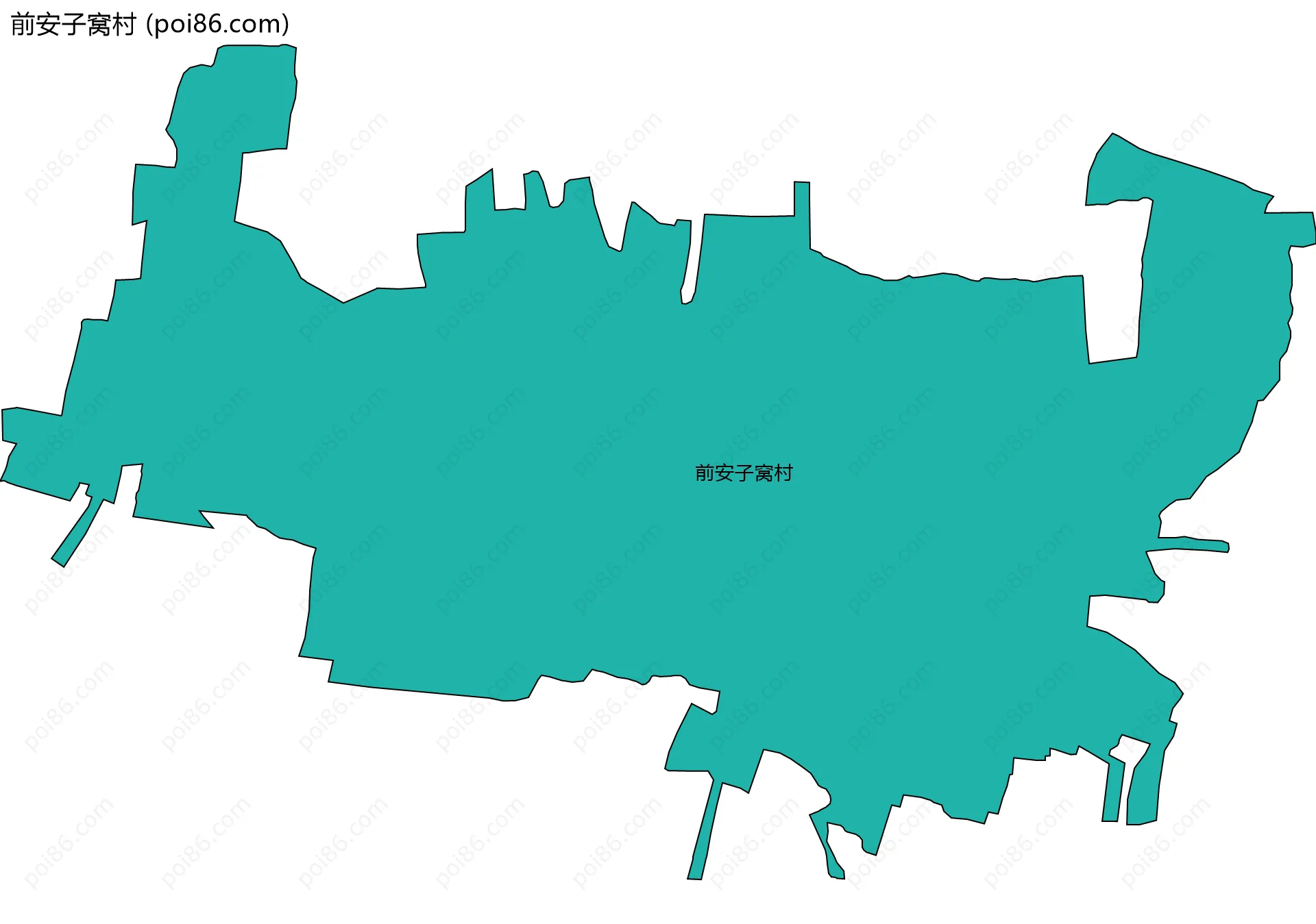 前安子窝村边界地图