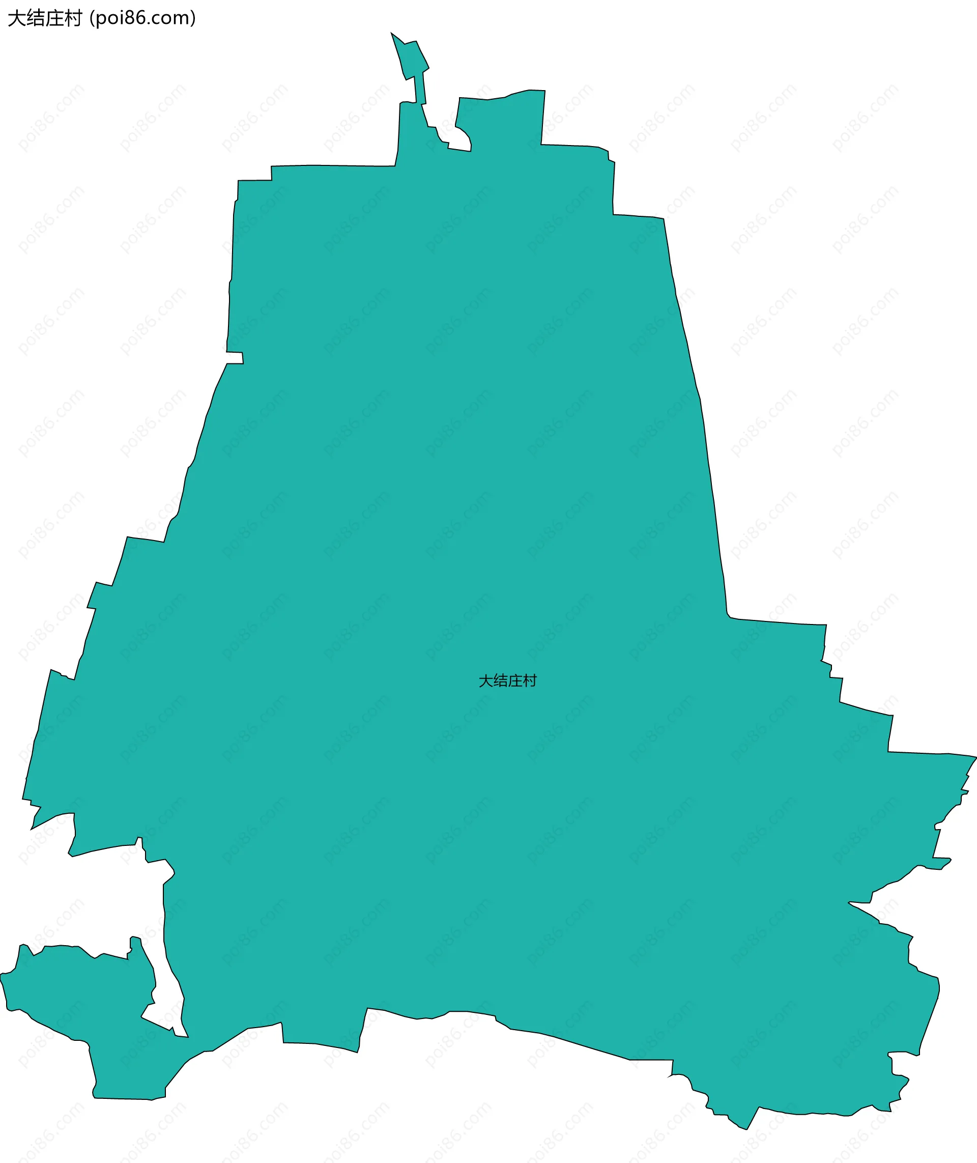 大结庄村边界地图