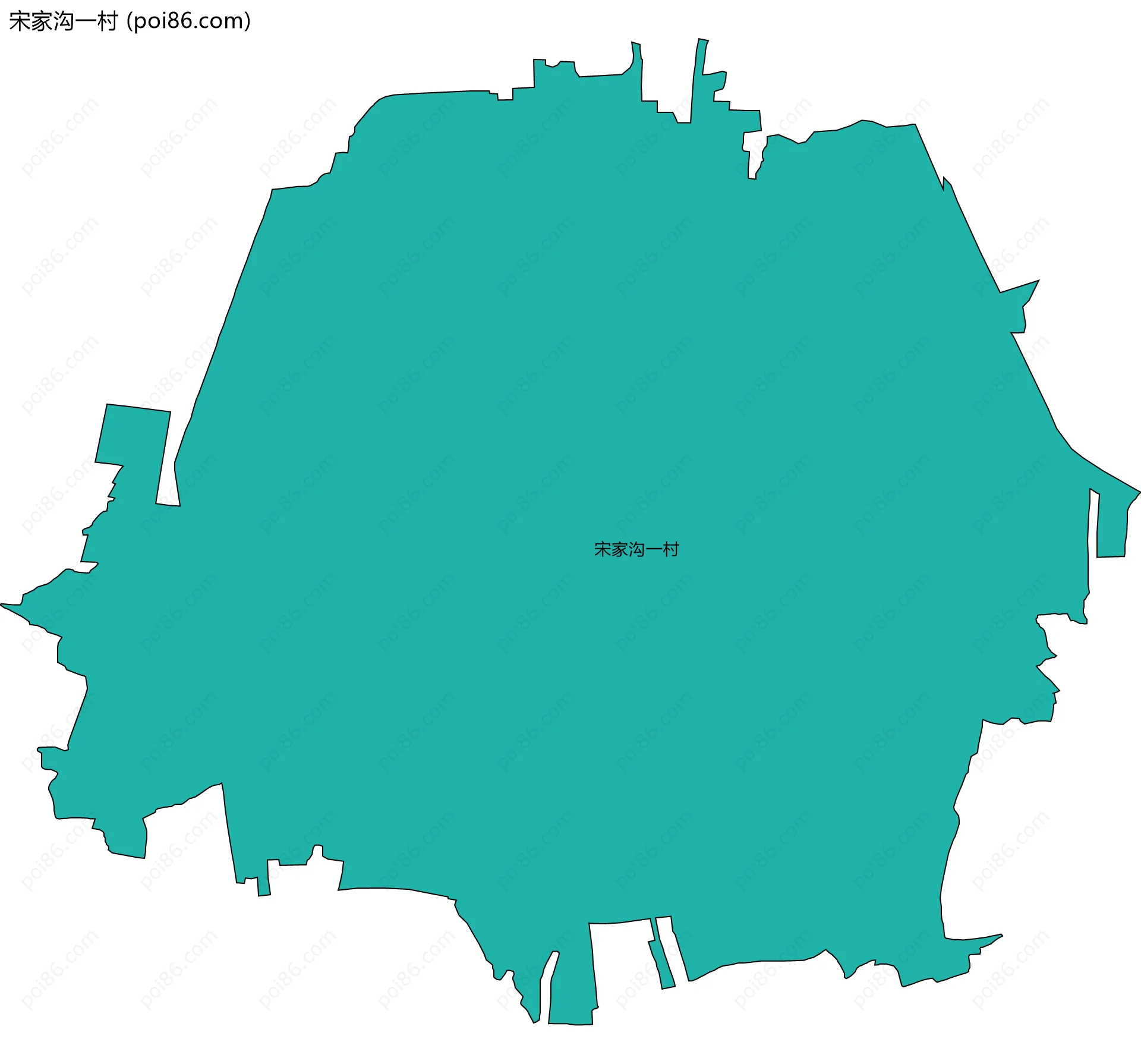 宋家沟一村边界地图