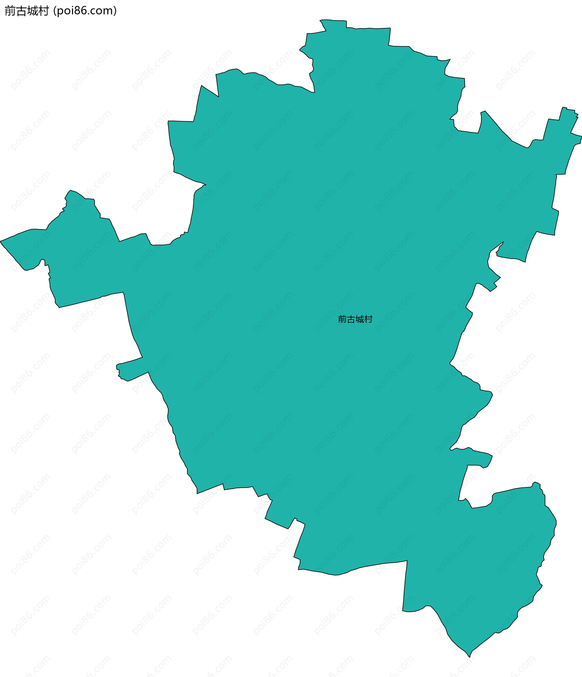 前古城村边界地图