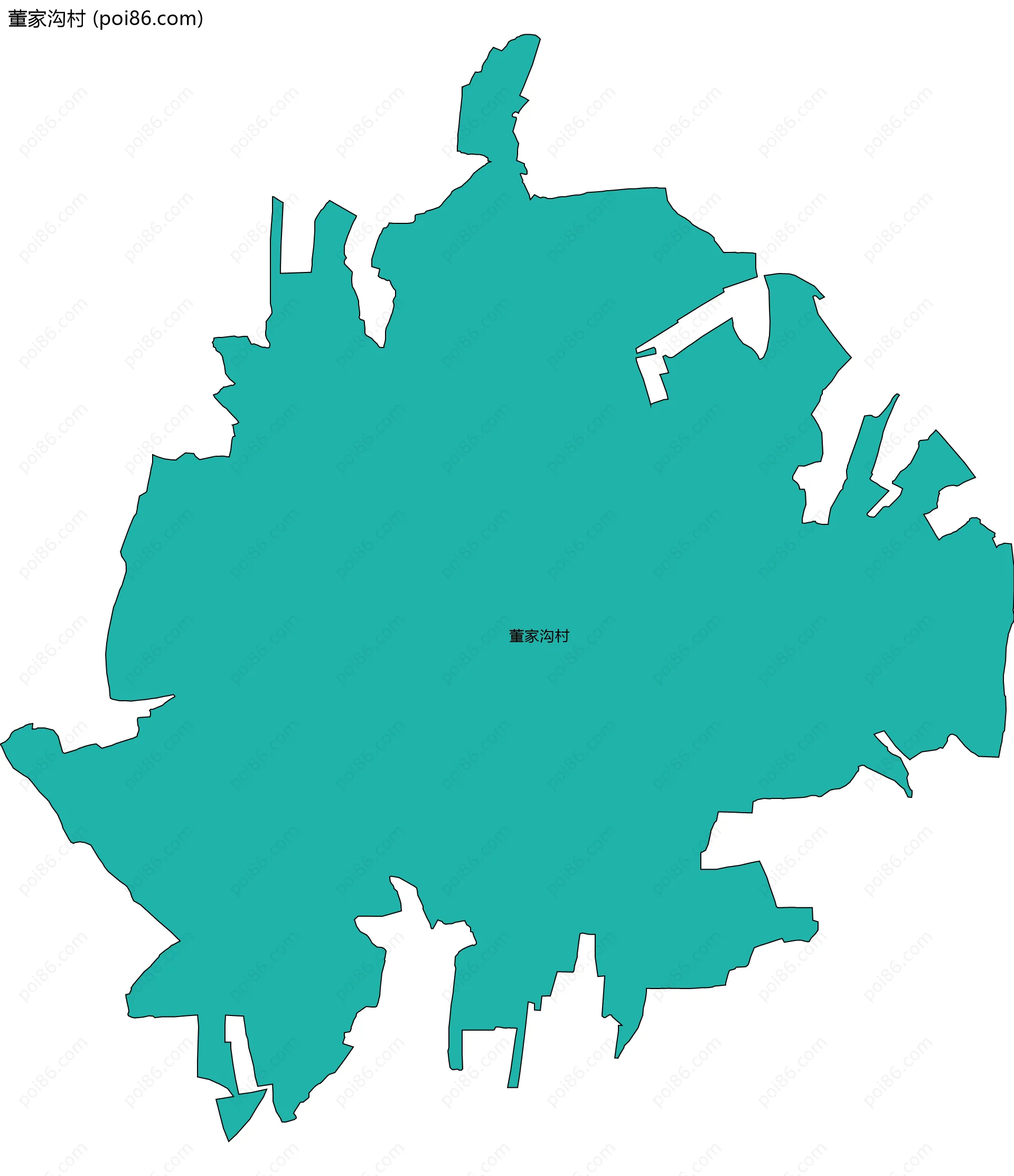 董家沟村边界地图